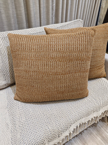 Almofada em Tricô Caramelo 55cmX55cm