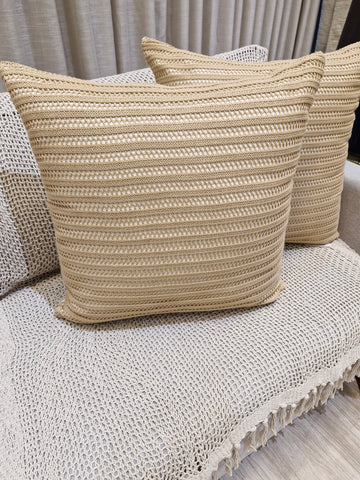 Almofada Decorativa Tricô Bege 55cmX55cm
