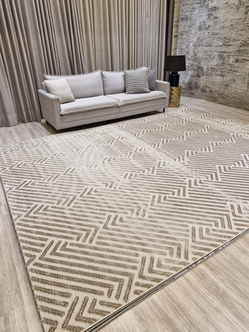 TAPETE GEOMETRICO BEGE 300X400 última peça|| Queima De Estoque
