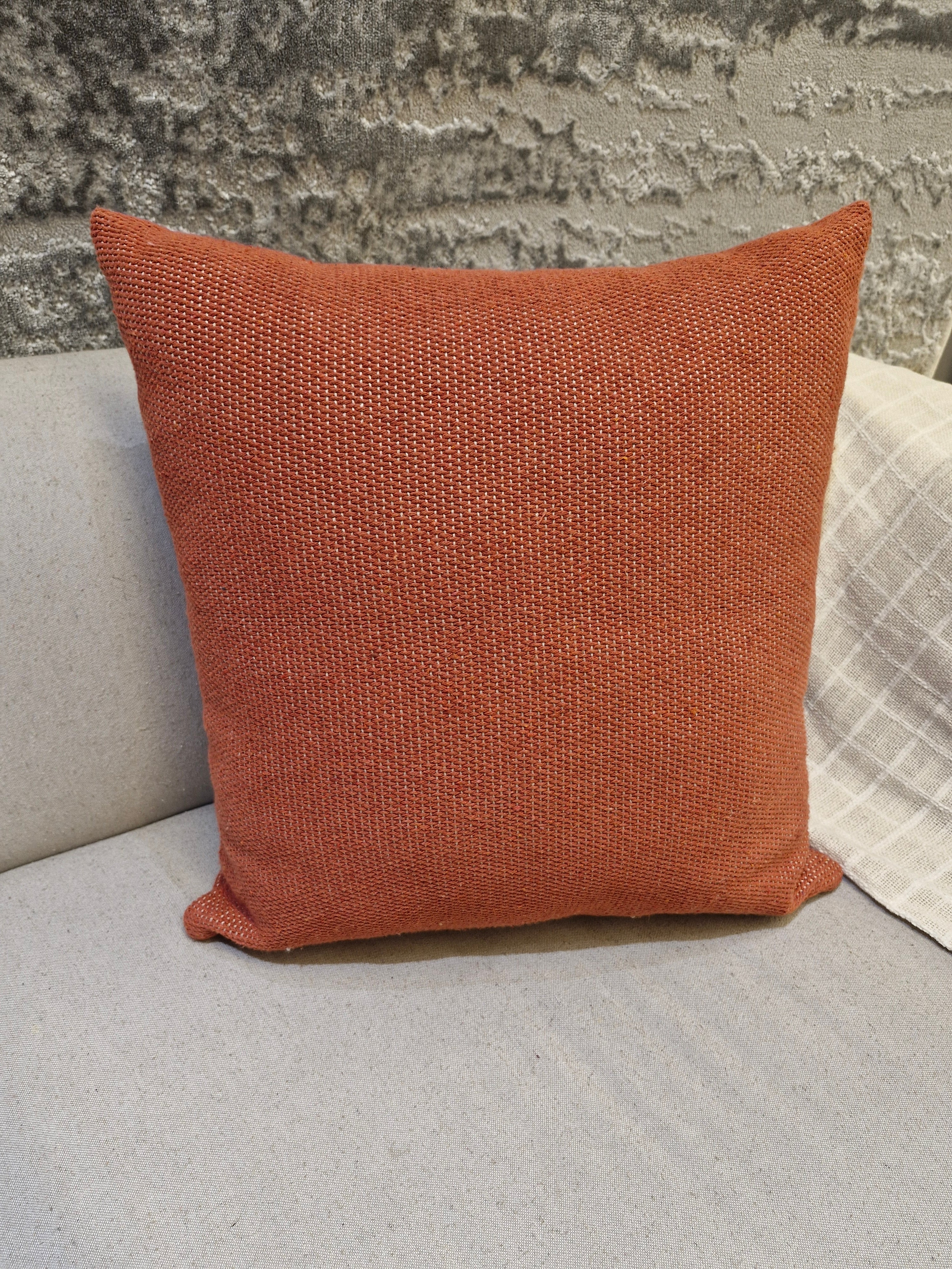 Almofada Trama Lisa Terracota 52cmX52cm