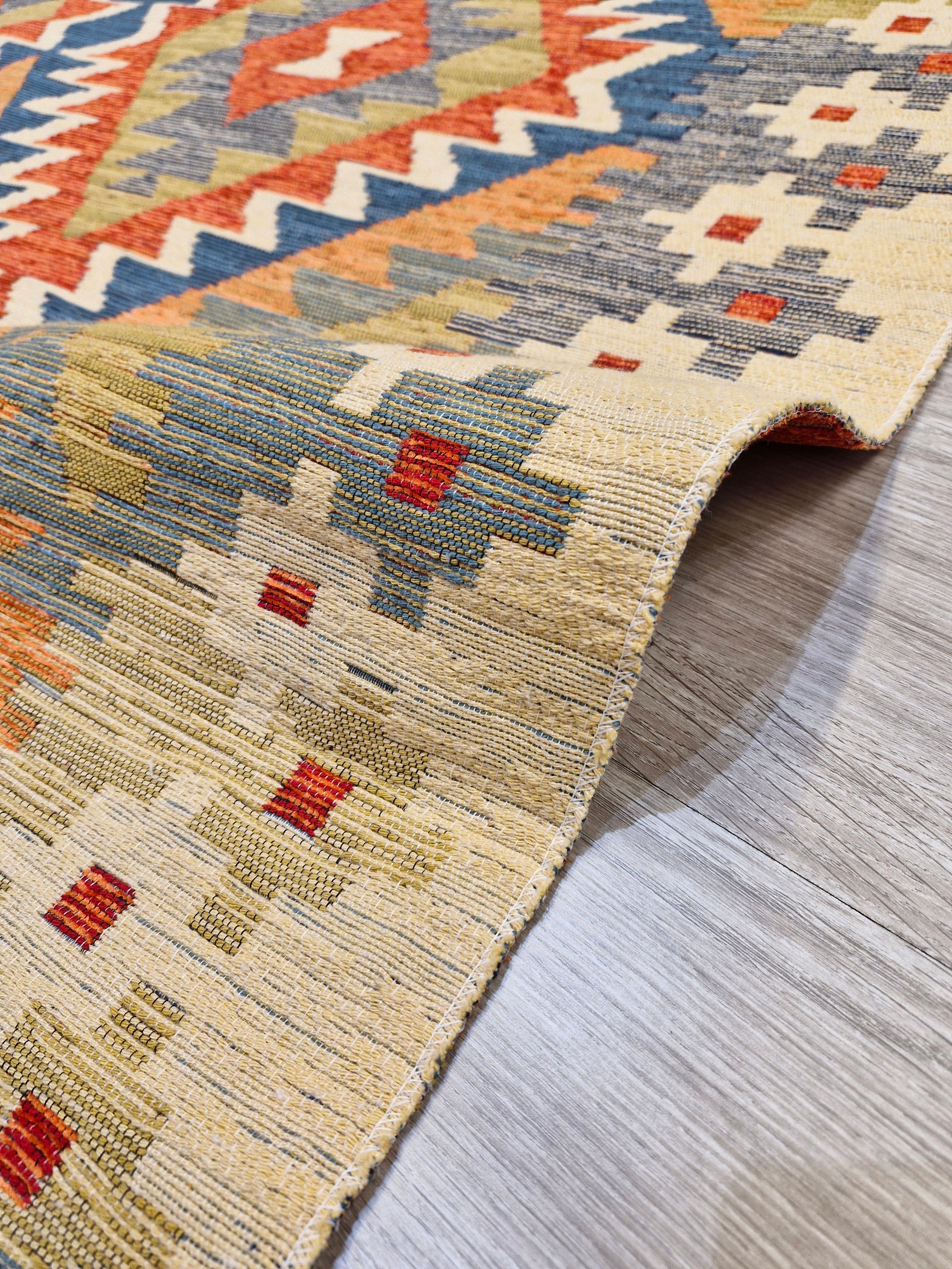 Tapete Turco Kilim 1002 – Design Geométrico Tradicional || Reversível