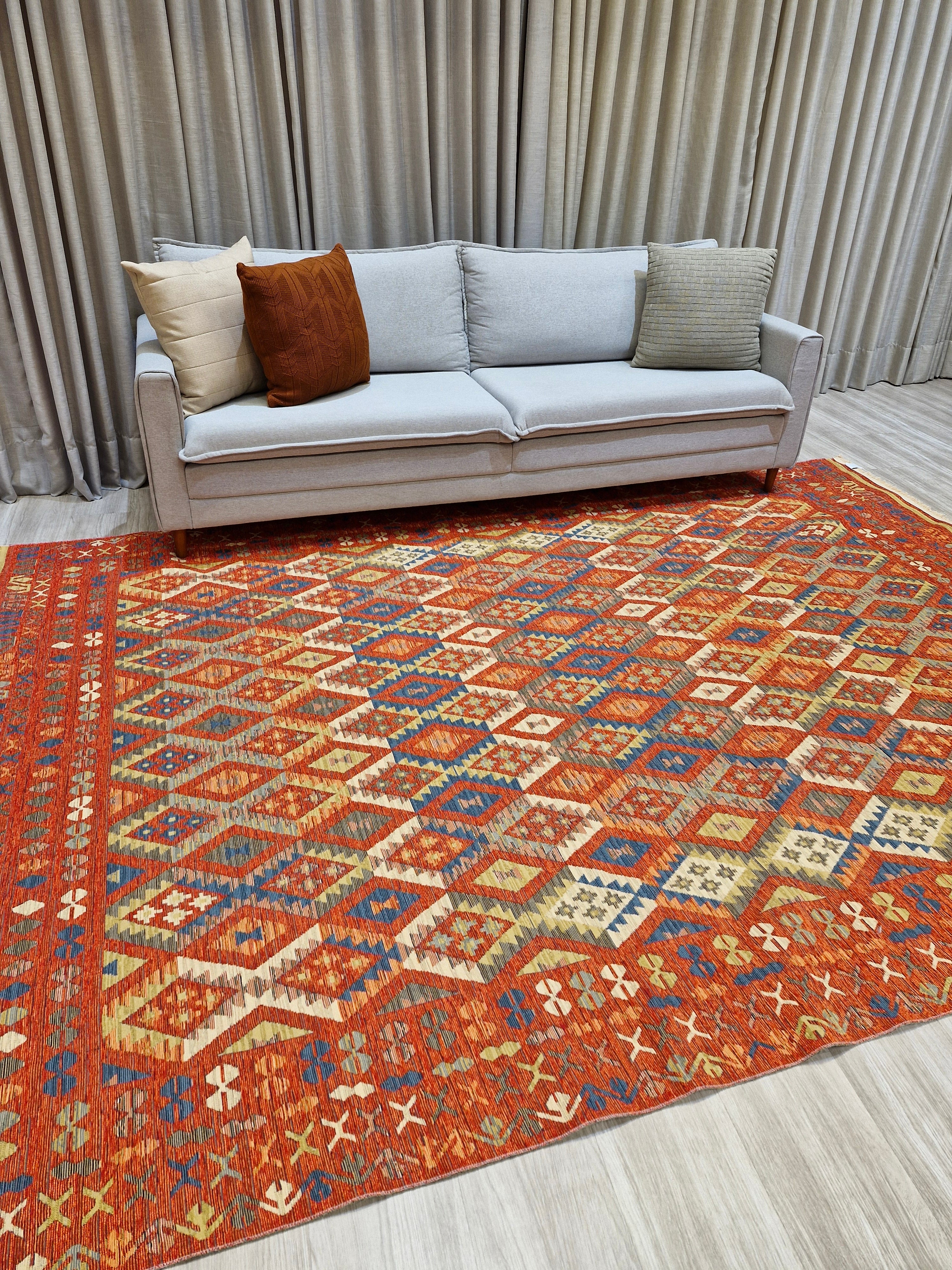 Tapete Turco Kilim Trama Étnica 1001 – Design Geométrico Tradicional || Reversível