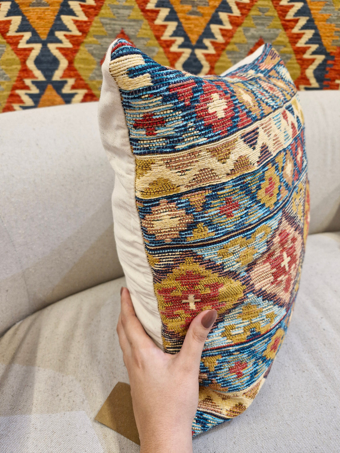Almofada Decorativa Rav1006 Padrão 47cmX47cm | Coleção Kilim