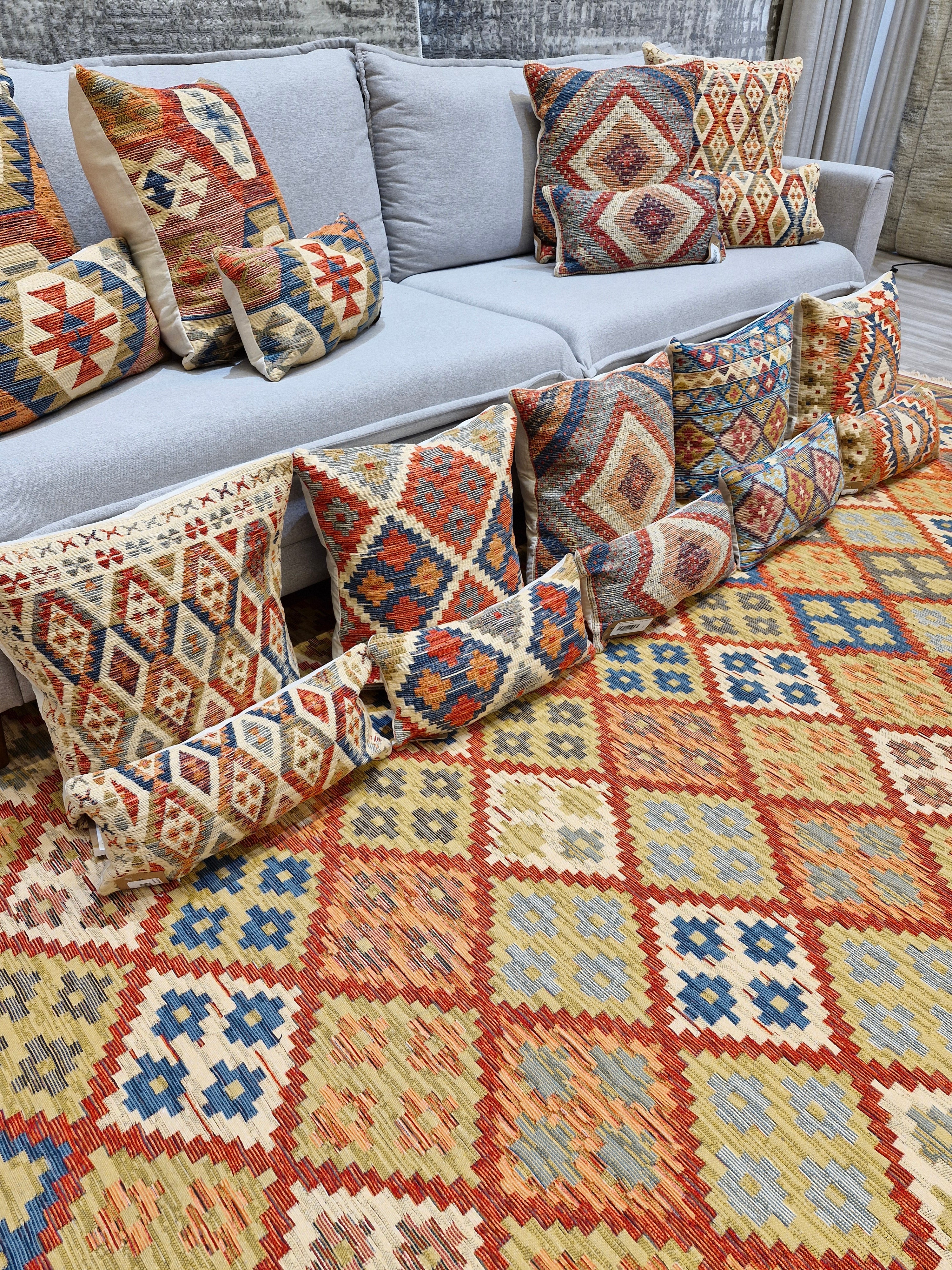 Almofada Decorativa Rav1003 Padrão 47cmX47cm | Coleção Kilim