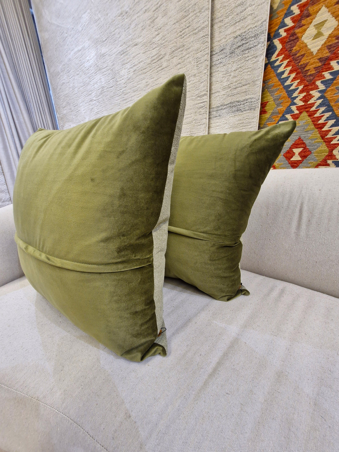 Almofada Aveludada Verde 55cmX55cm