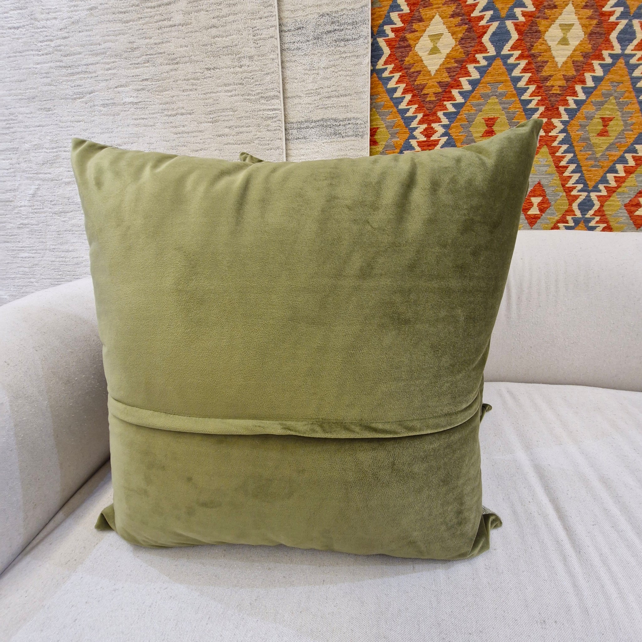 Almofada Aveludada Verde 55cmX55cm