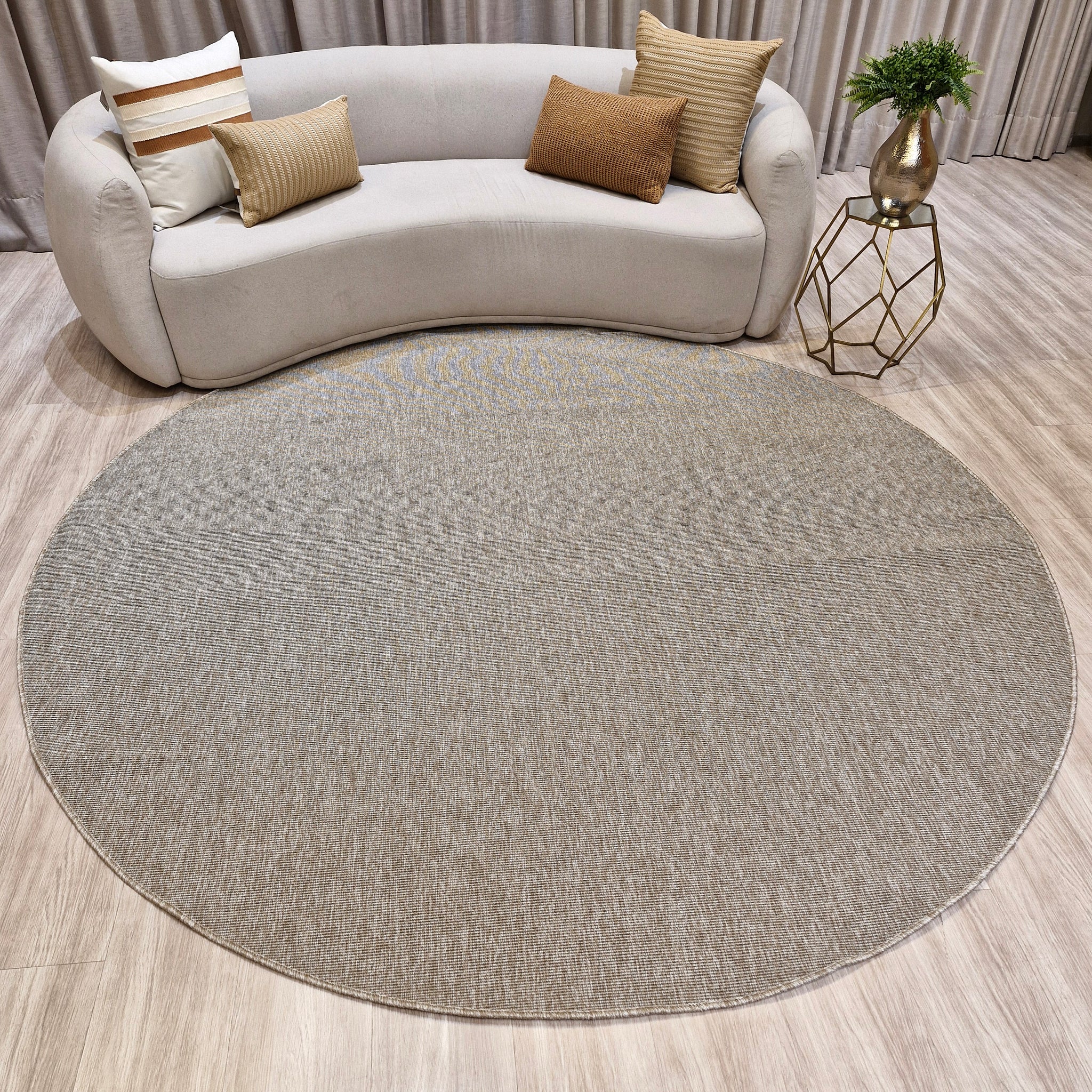 Tapete Redondo Em Sisal Indoor e Outdoor NAK08 | Importação Egito