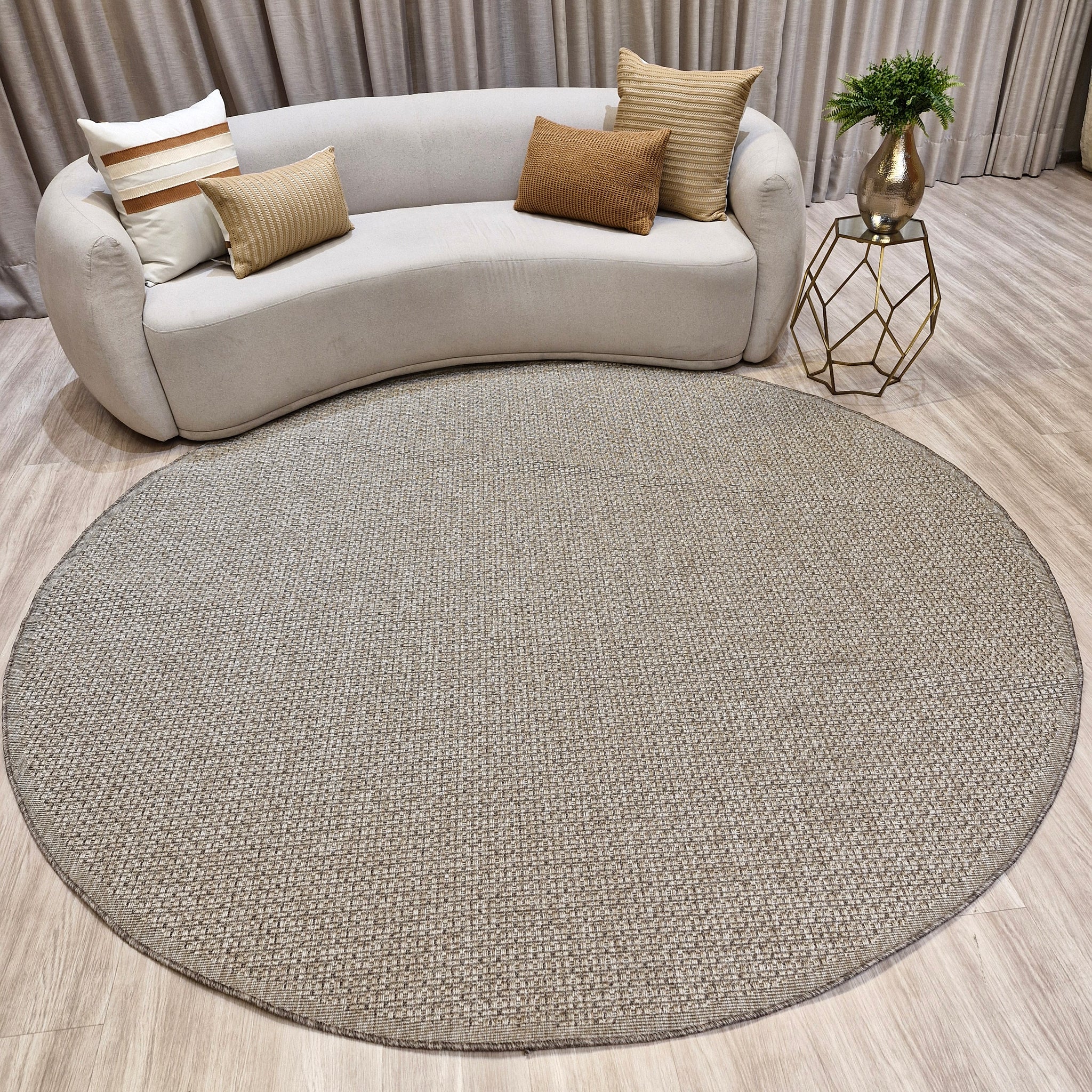 Tapete Redondo Em Sisal Indoor e Outdoor NAK04 | Importação Egito