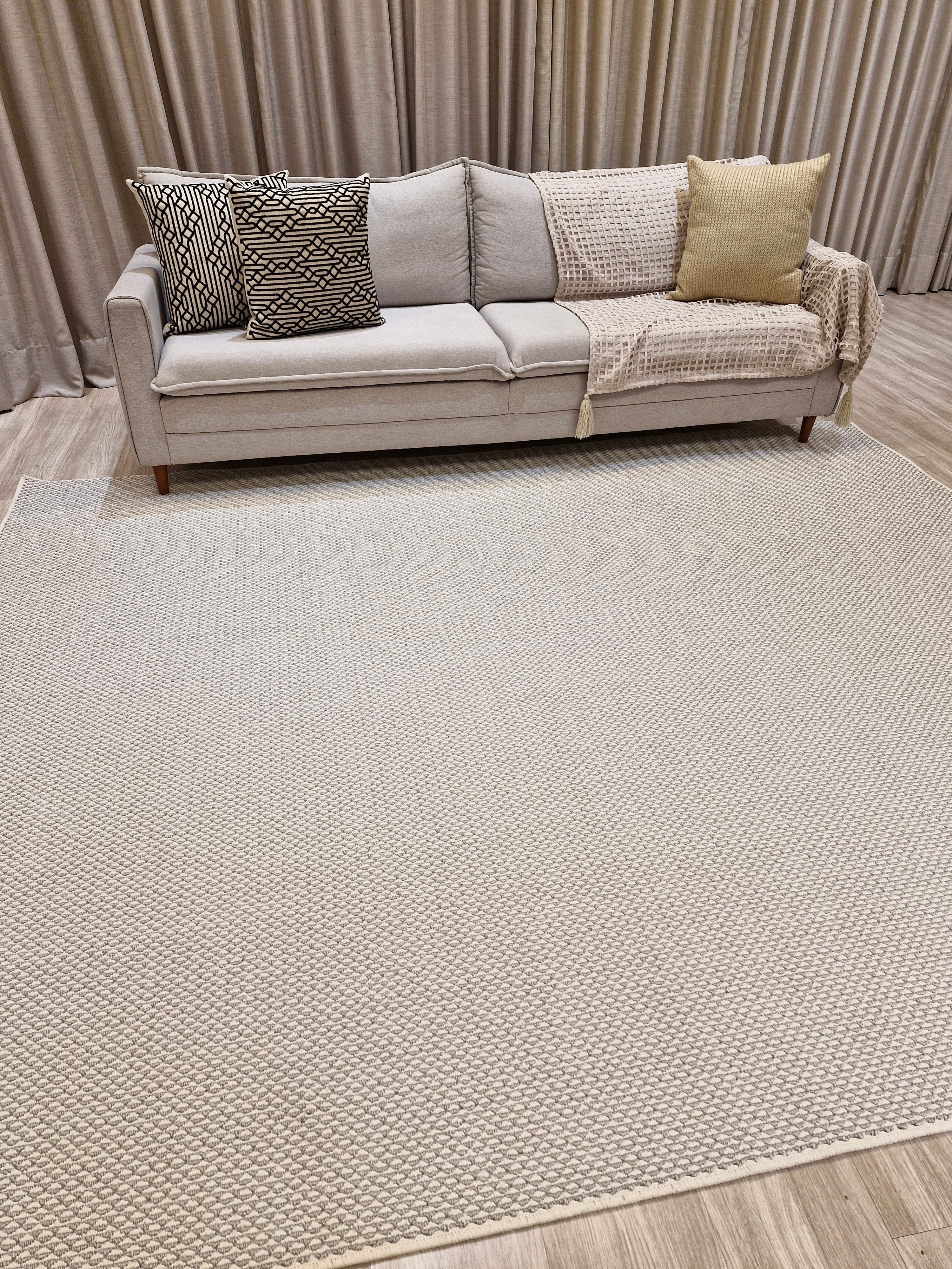 Tapete Bouclê 43 Cinza/Areia | Tapetes Nacionais com Descontos