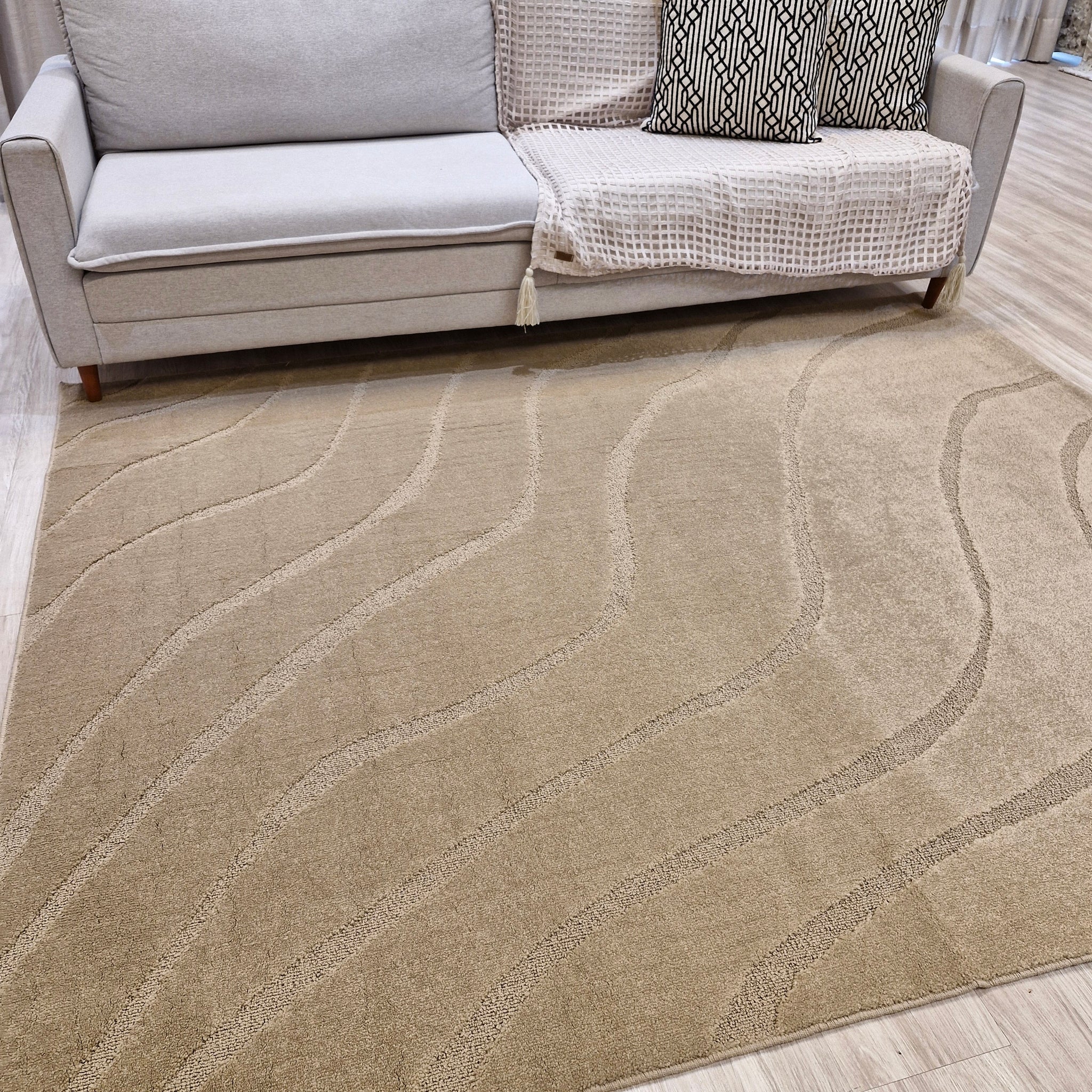 Tapete Ondas Creme Cotton ||  Black November