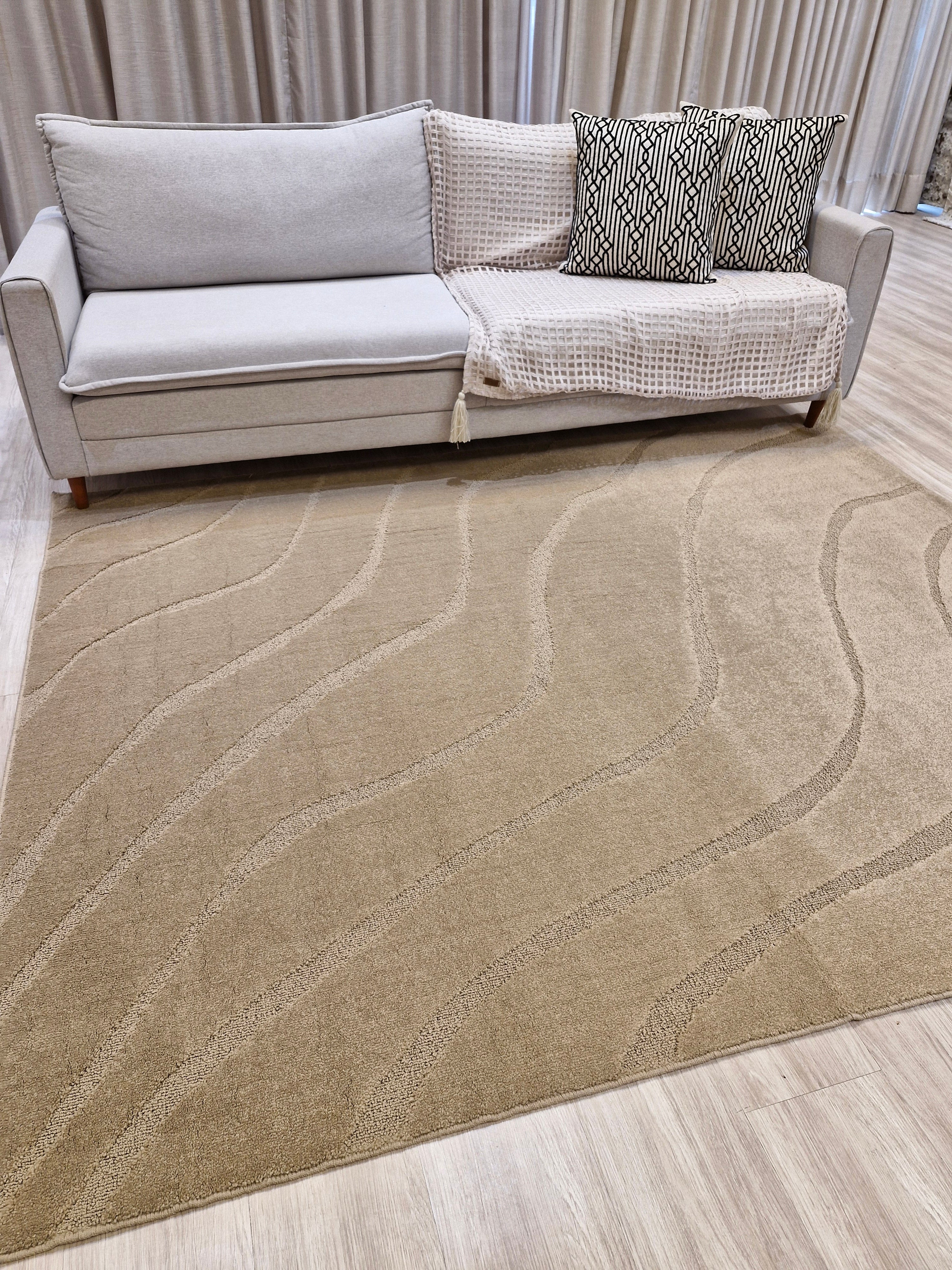 Tapete Ondas Creme Cotton ||  Black November