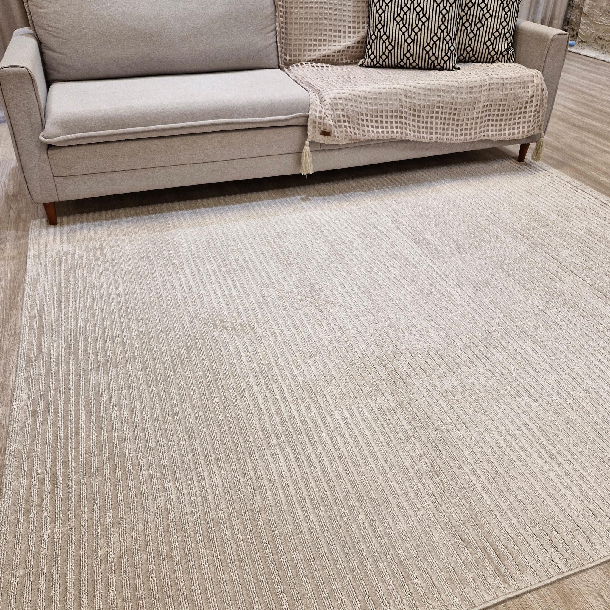 CARVING 71 BEGE LISTRAS | Tapete Turco