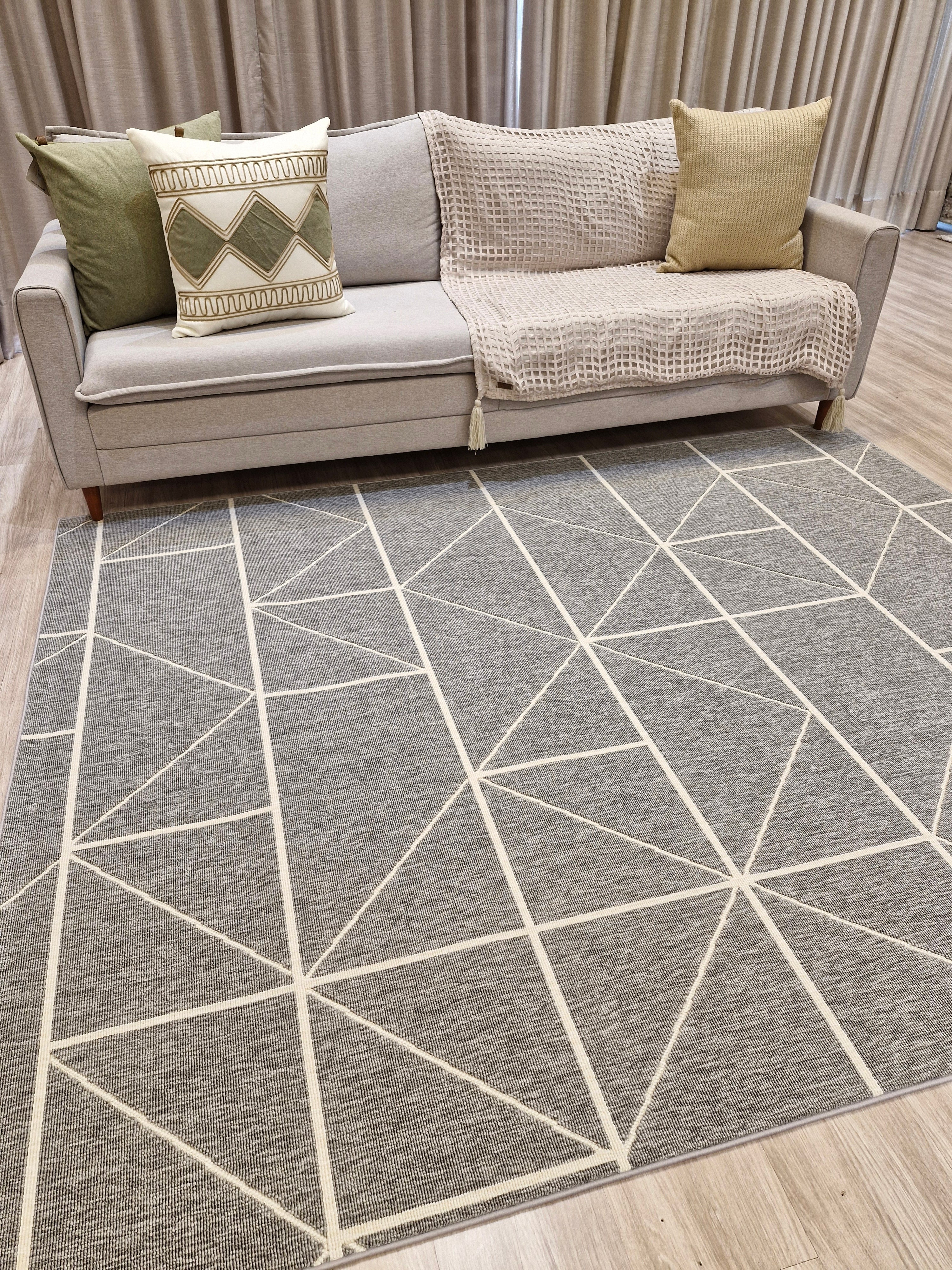 Tapete Turco Prisma Cinza 200X250  || Última Peça