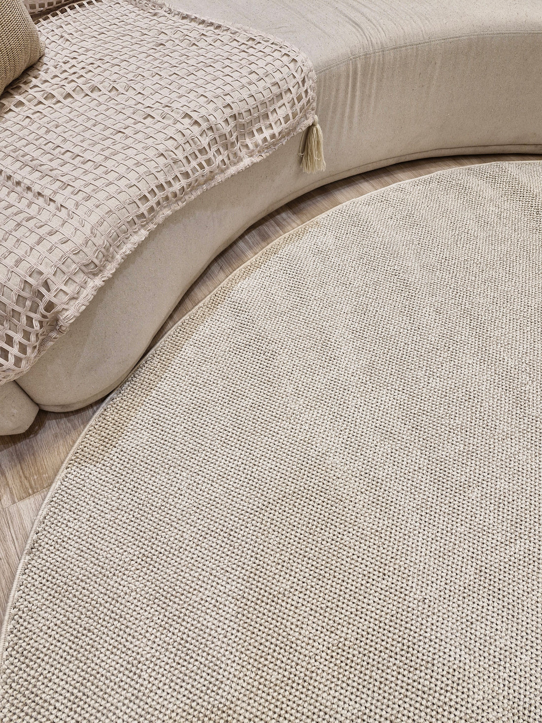 Tapete Orgânico Tramas Bege | Coleção Tramas