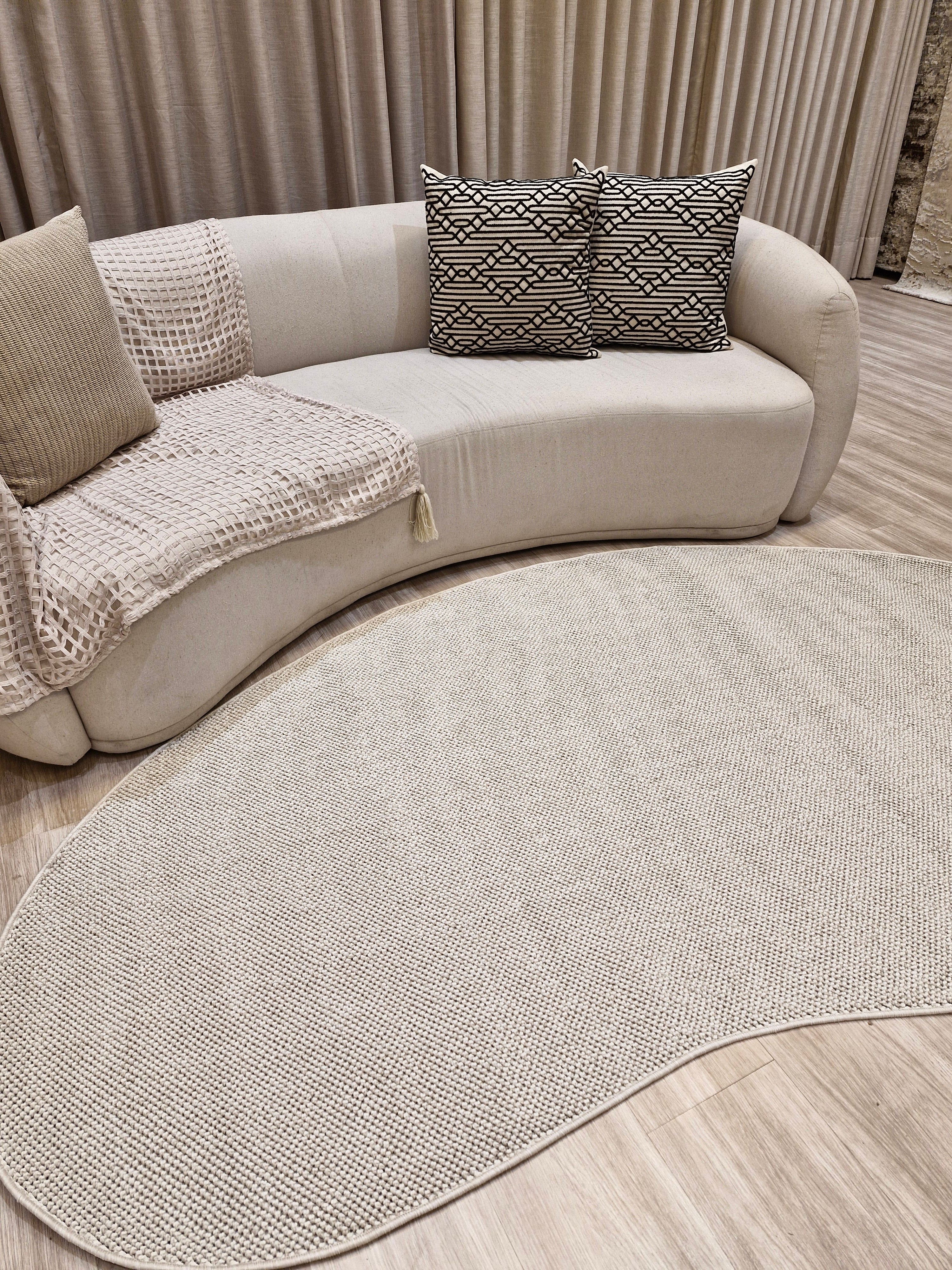 Tapete Orgânico Tramas Bege | Coleção Tramas