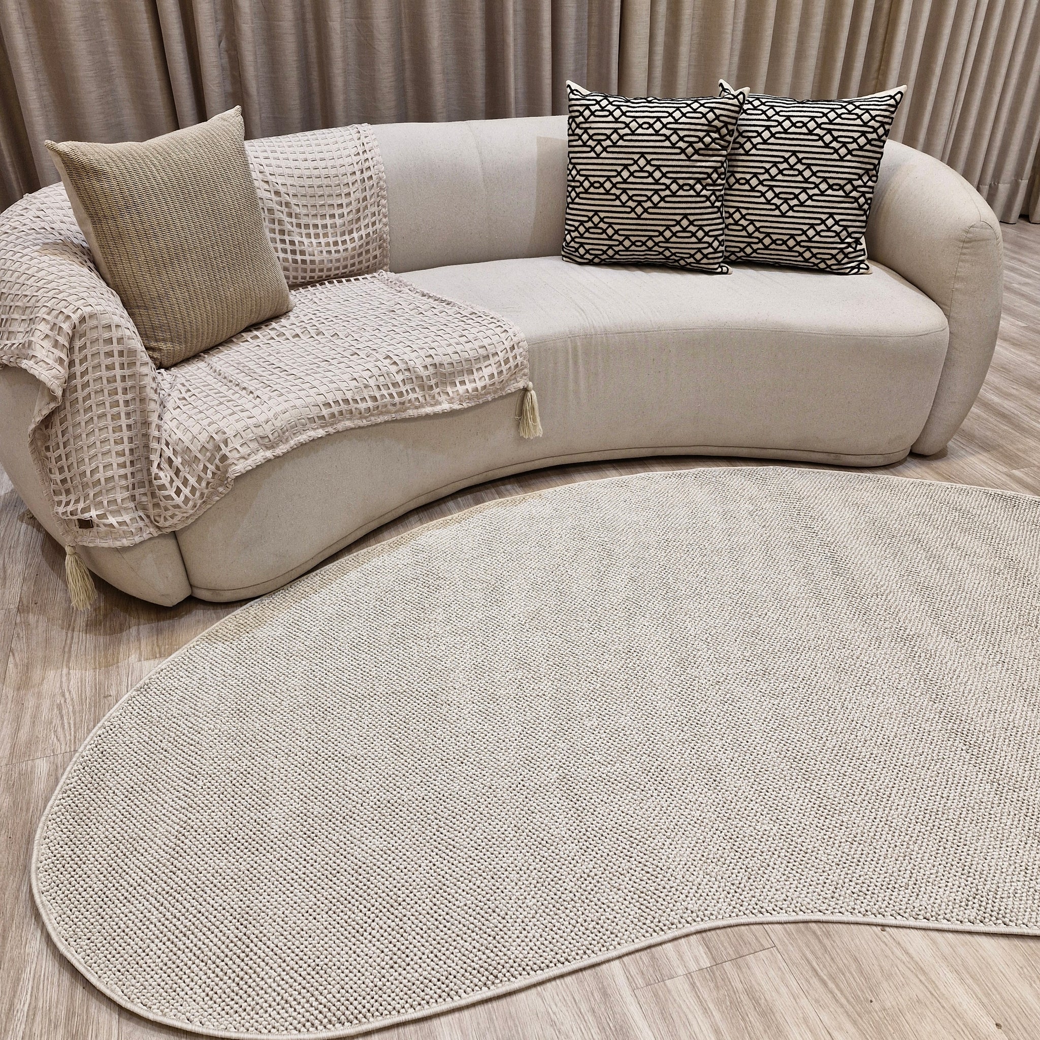 Tapete Orgânico Tramas Bege | Coleção Tramas