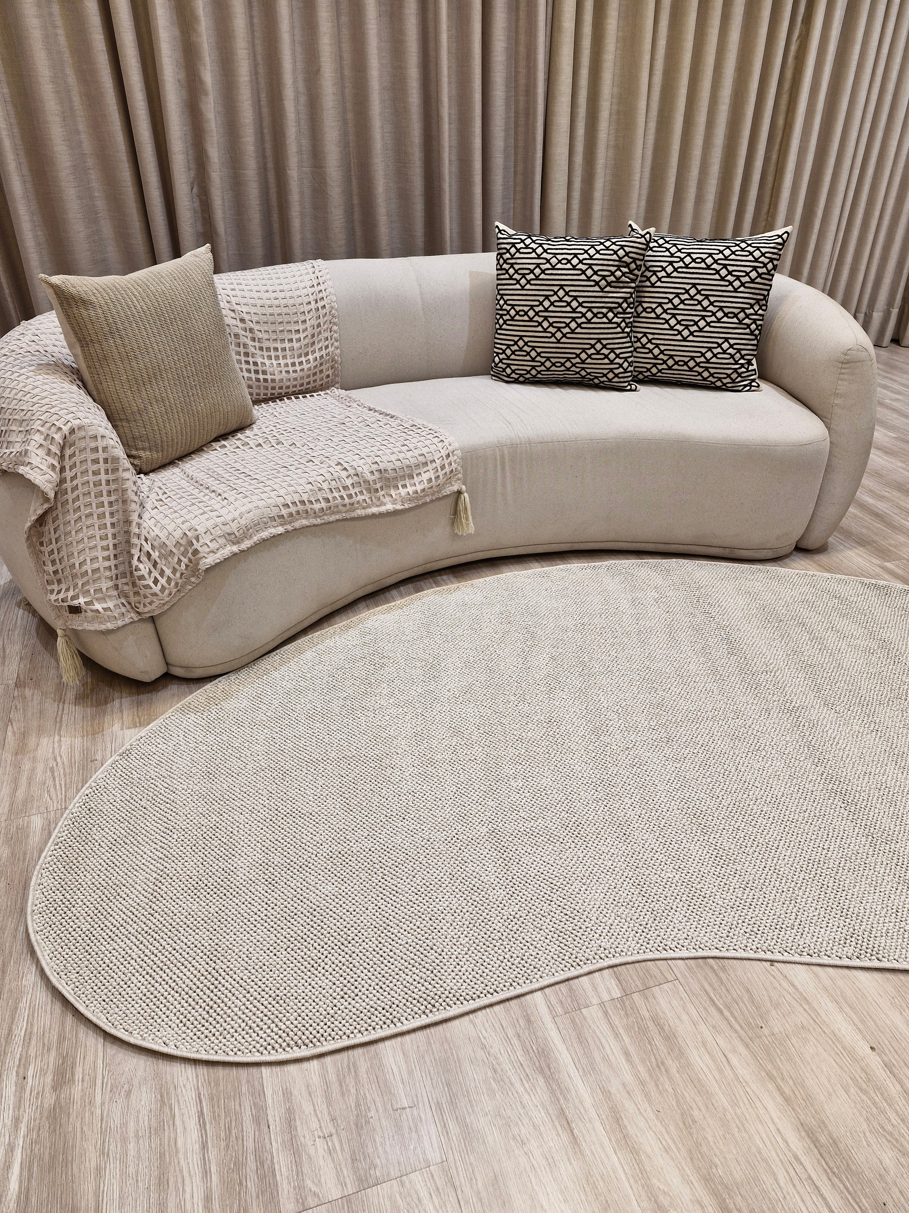 Tapete Orgânico Tramas Bege | Coleção Tramas