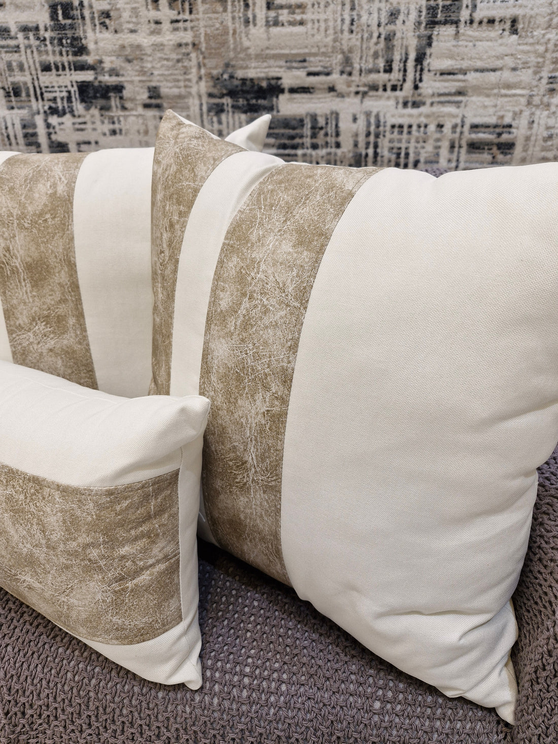 Kit Almofadas Trio Lana em Corino 387| Três Peças