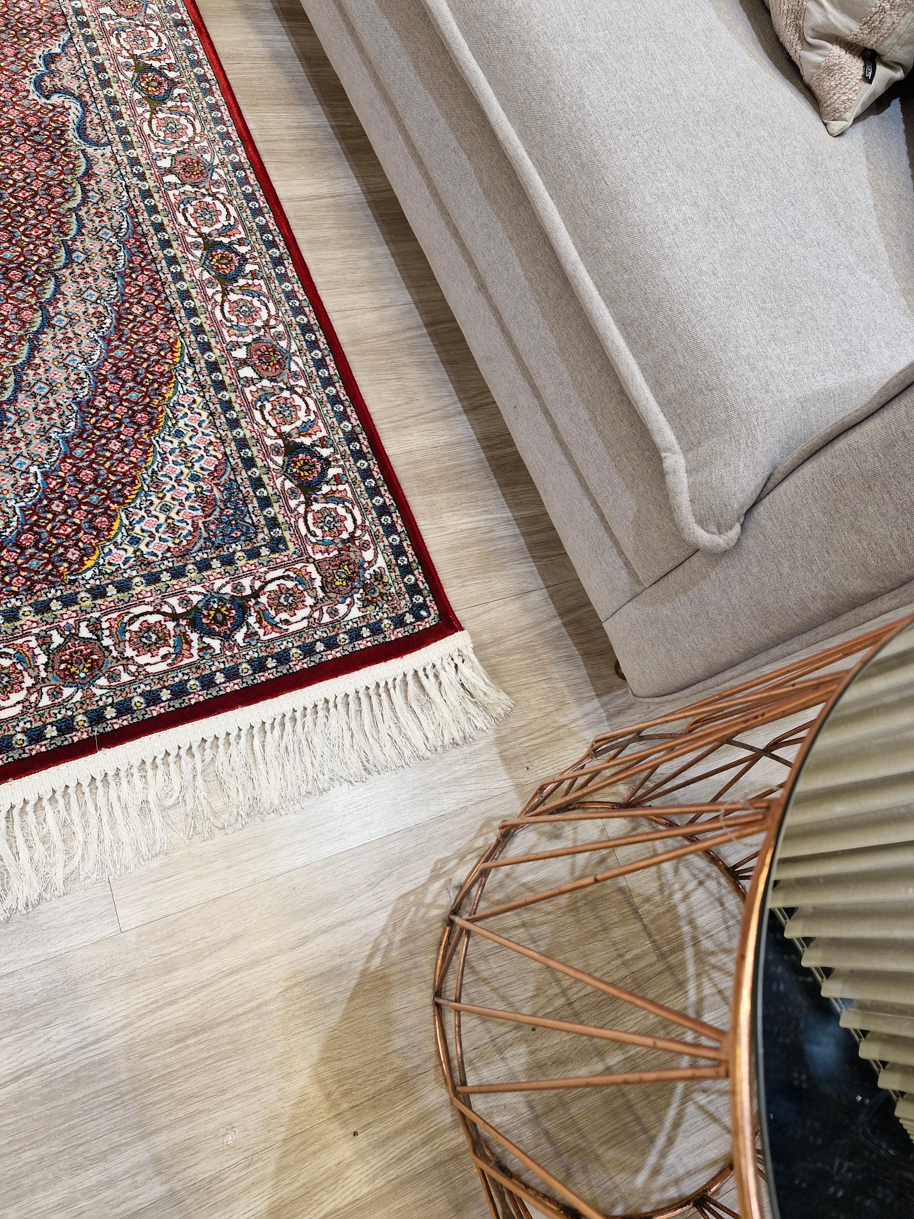 Tapete Autêntico Iraniano Desenhado Vermelho || Coleção Irã