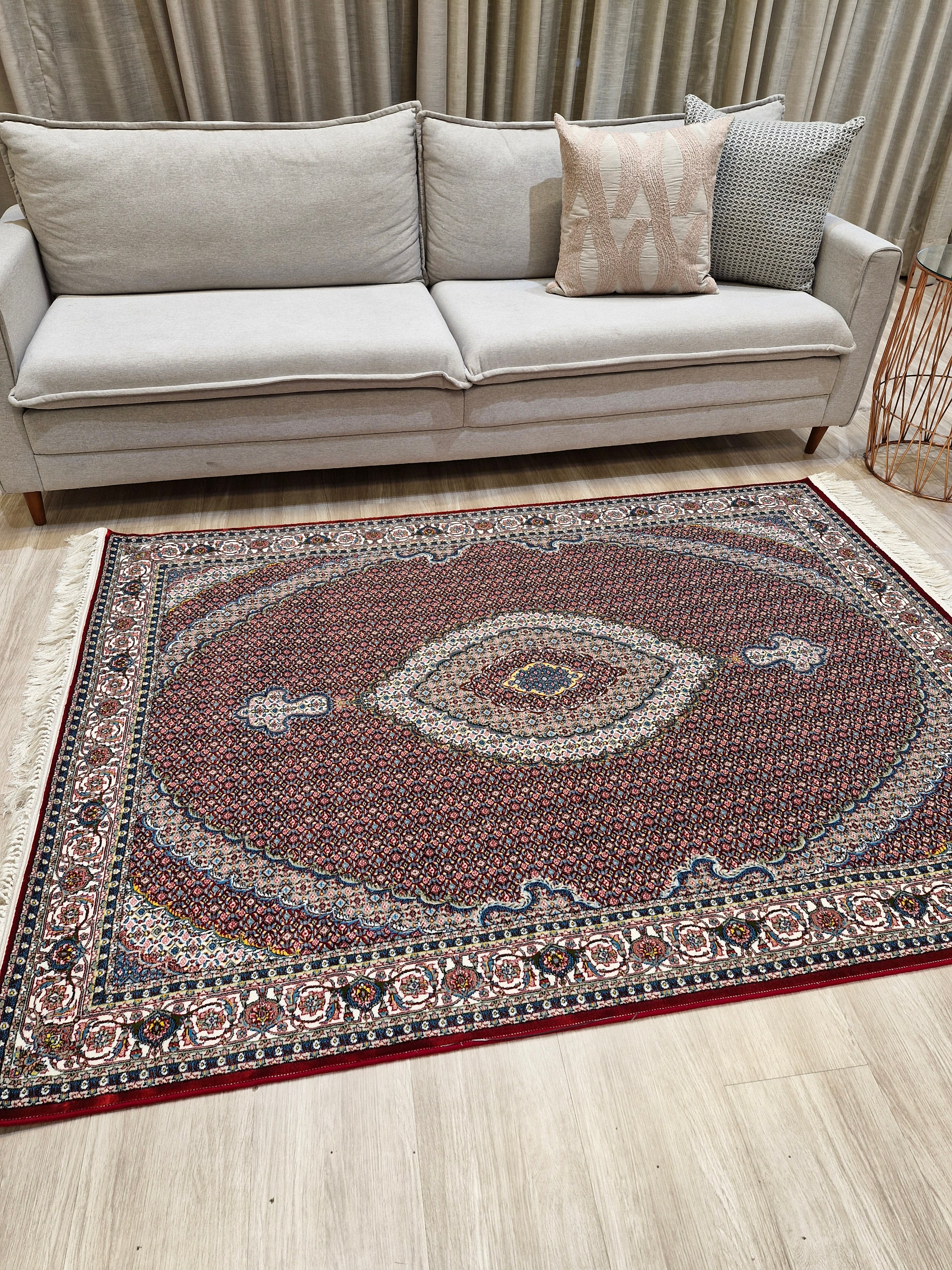 Tapete Autêntico Iraniano Desenhado Vermelho || Coleção Irã