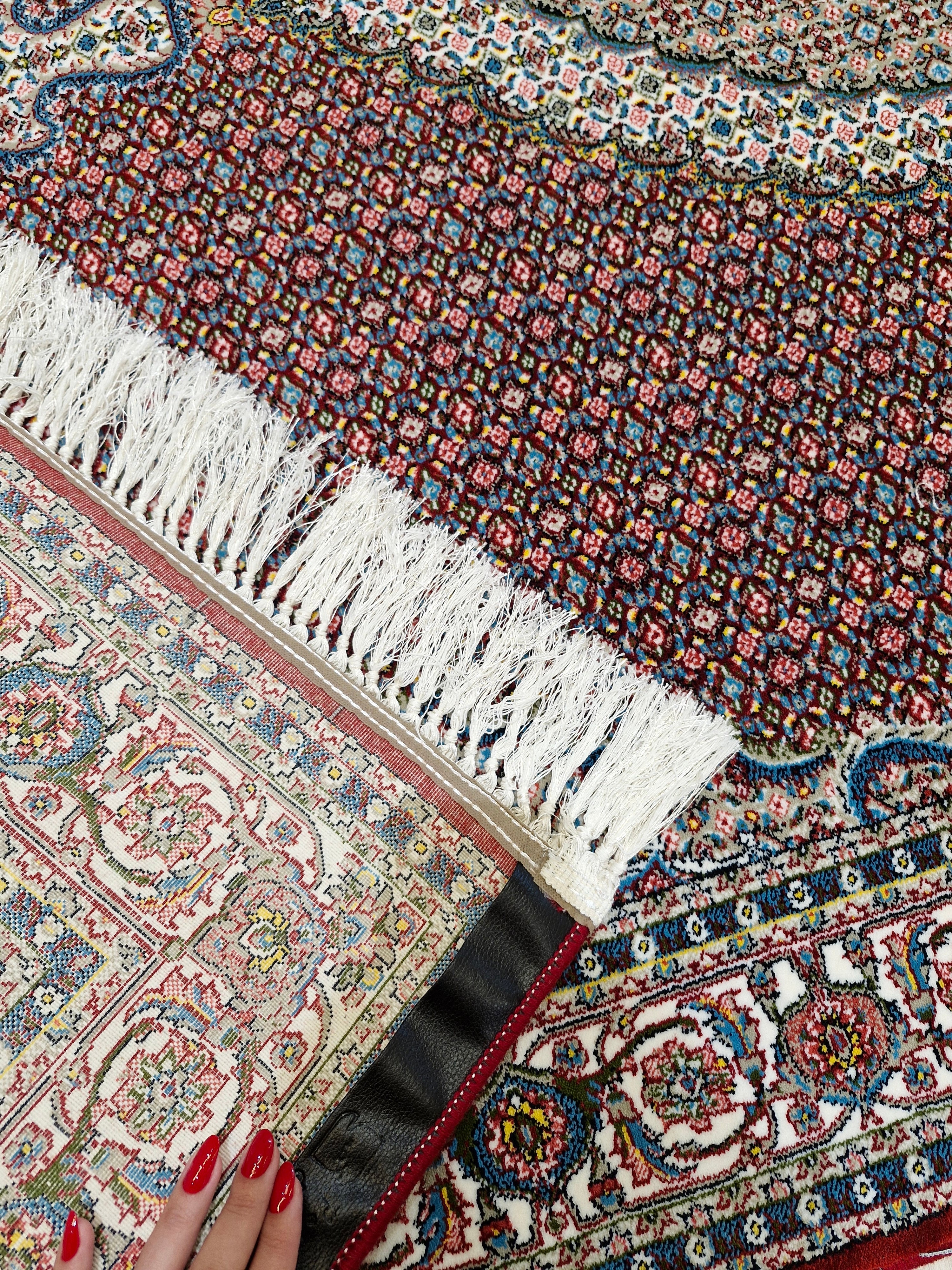 Tapete Autêntico Iraniano Desenhado Vermelho || Coleção Irã