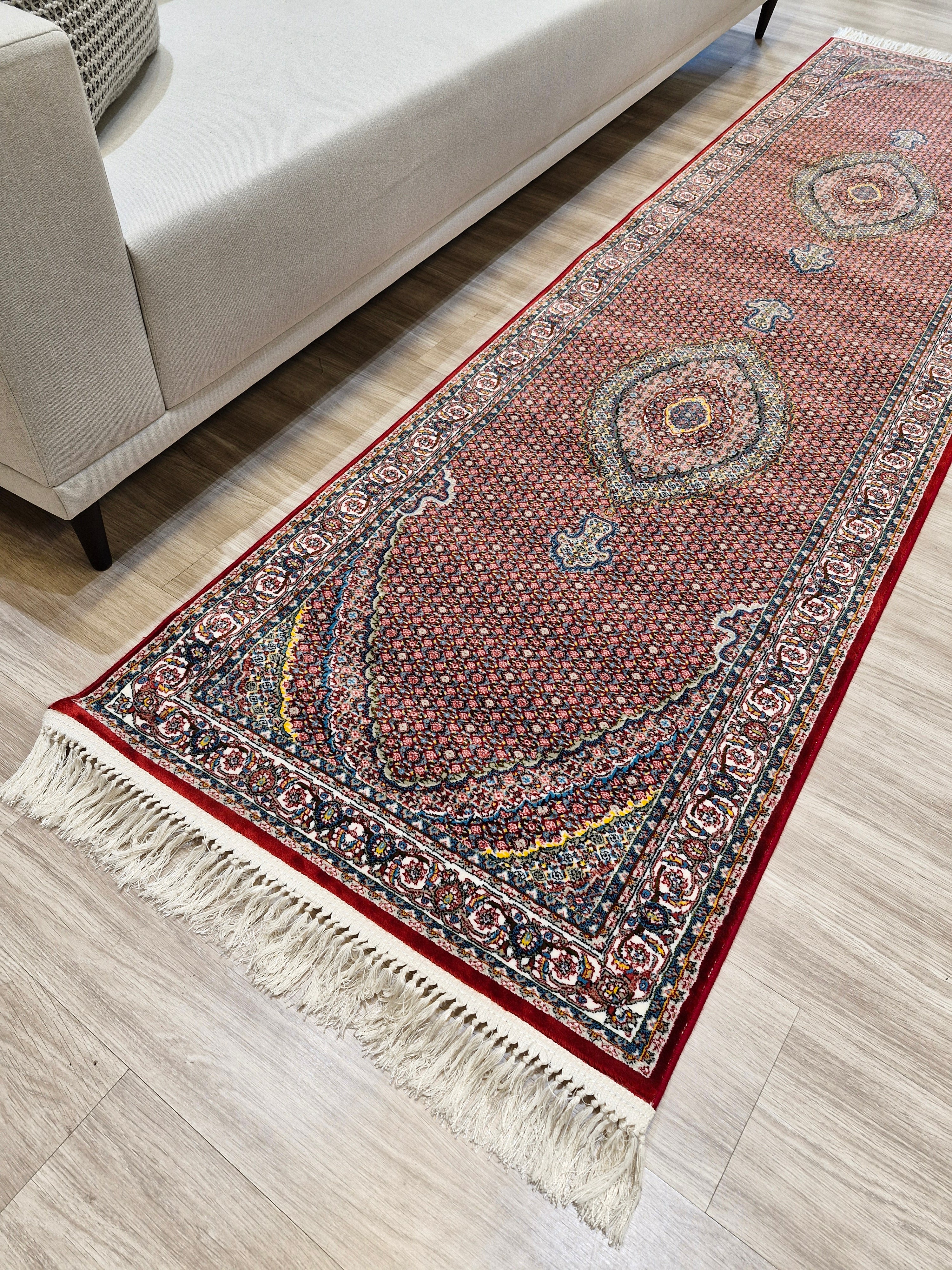 Passadeira _ Tapete Iraniano Desenhado Vermelho || Coleção Irã