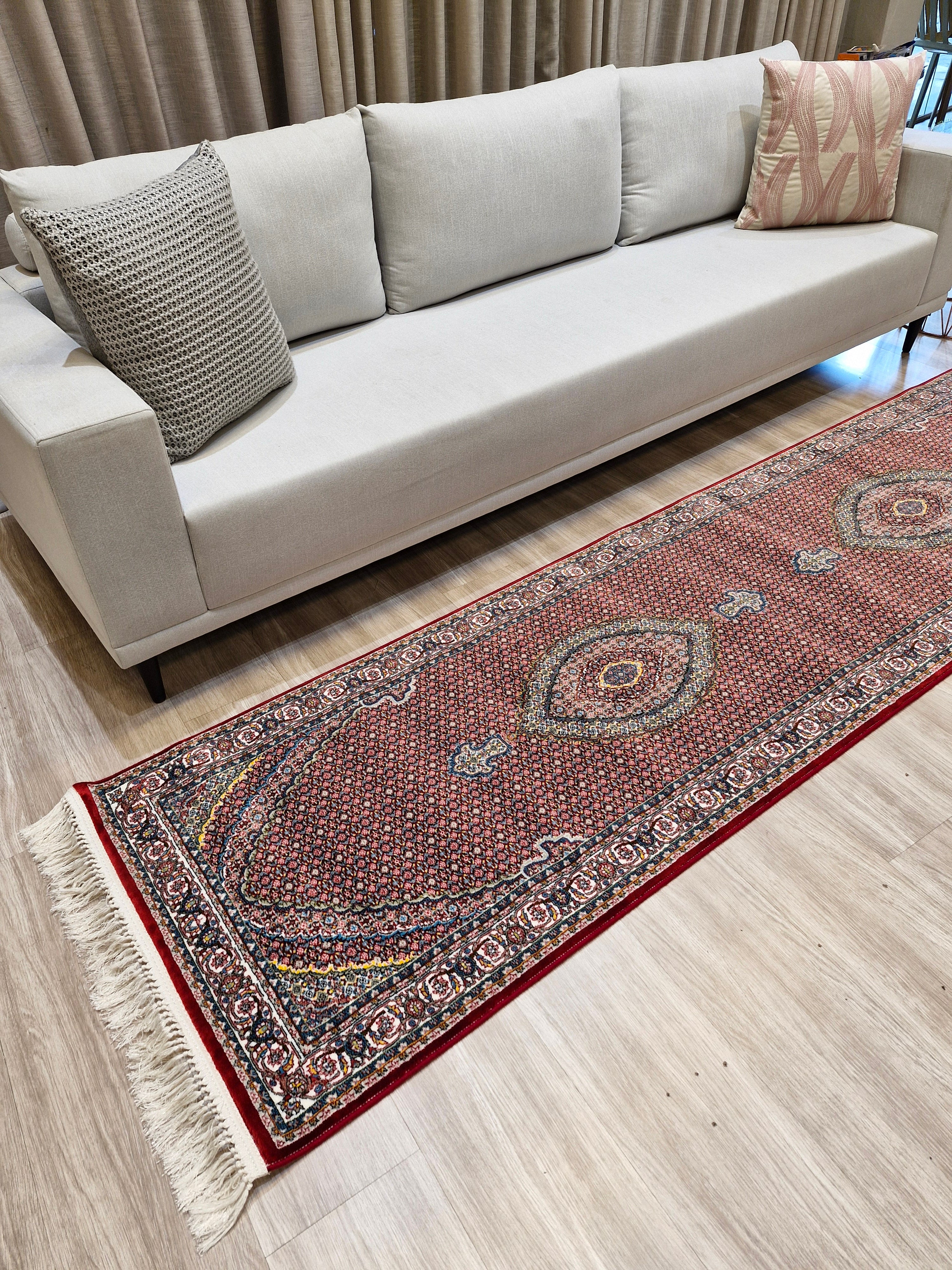 Passadeira _ Tapete Iraniano Desenhado Vermelho || Coleção Irã