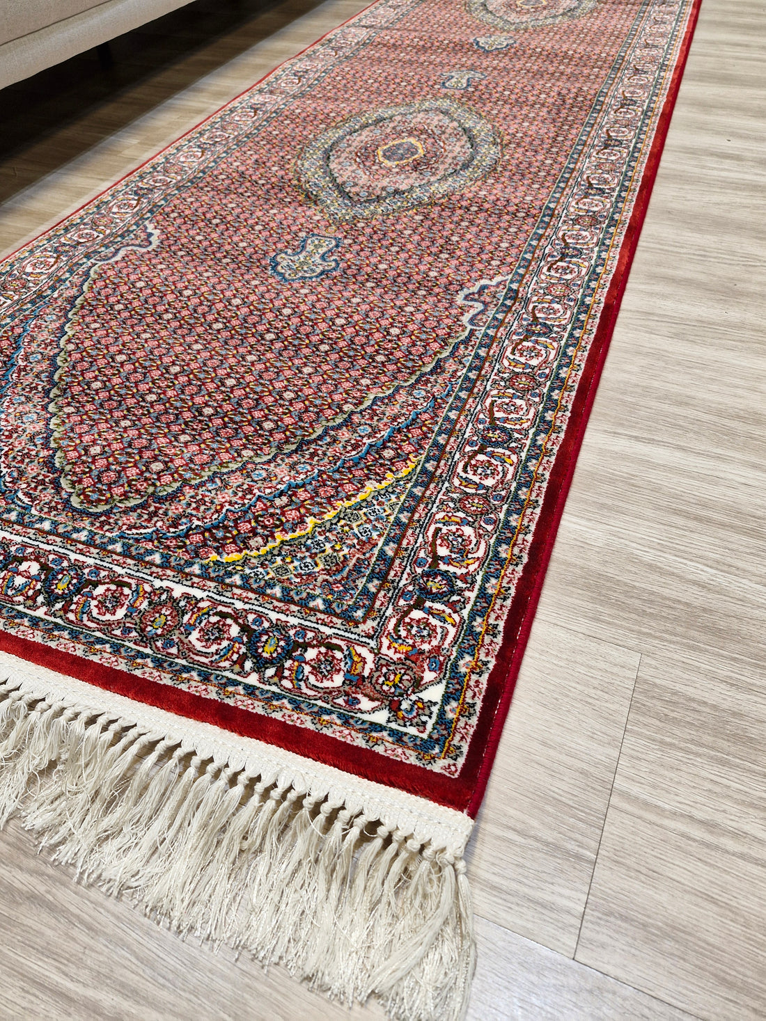 Passadeira _ Tapete Iraniano Desenhado Vermelho || Coleção Irã