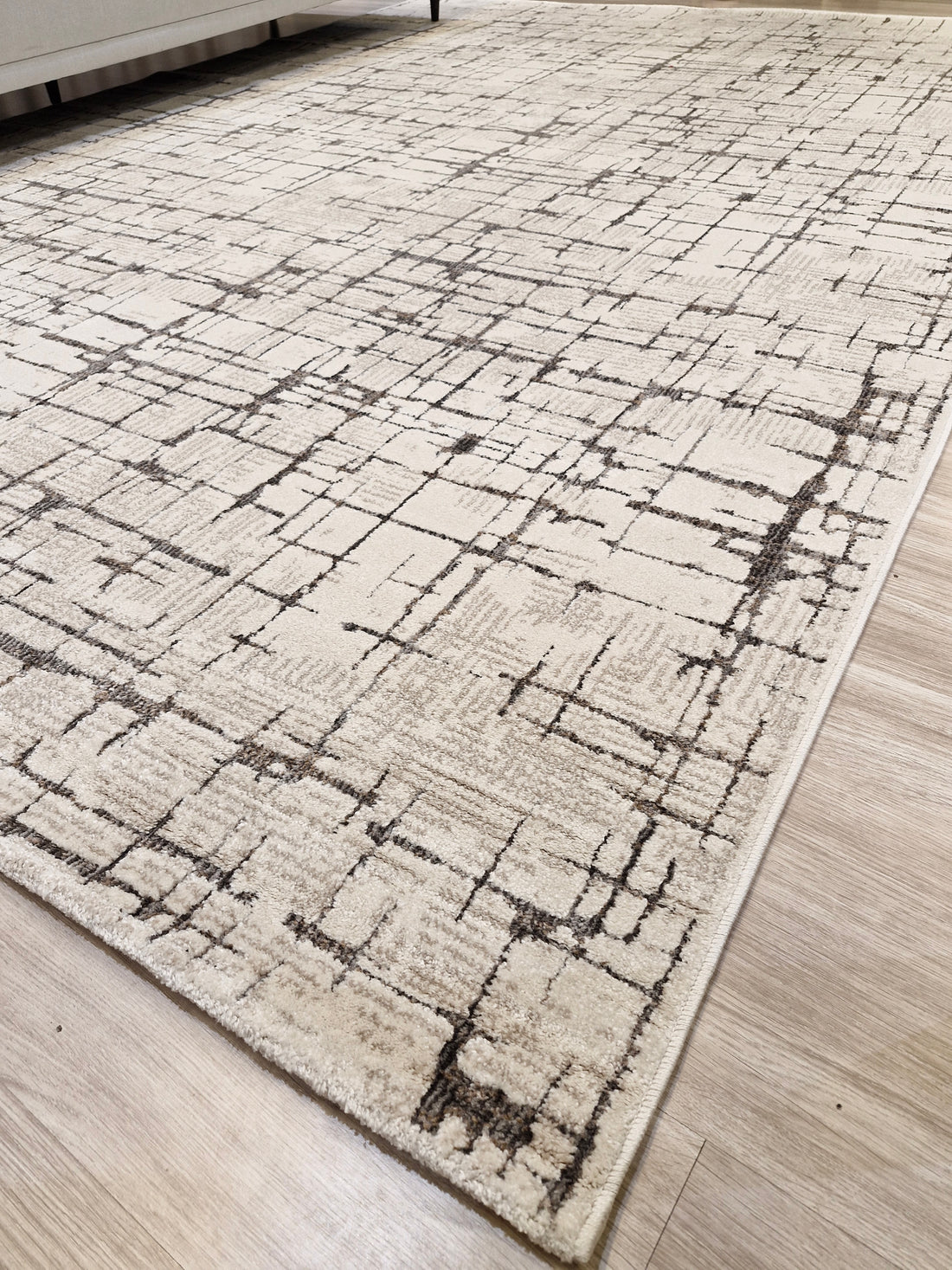 Tapete Geométrico Bege Algare001W | Importação Egito