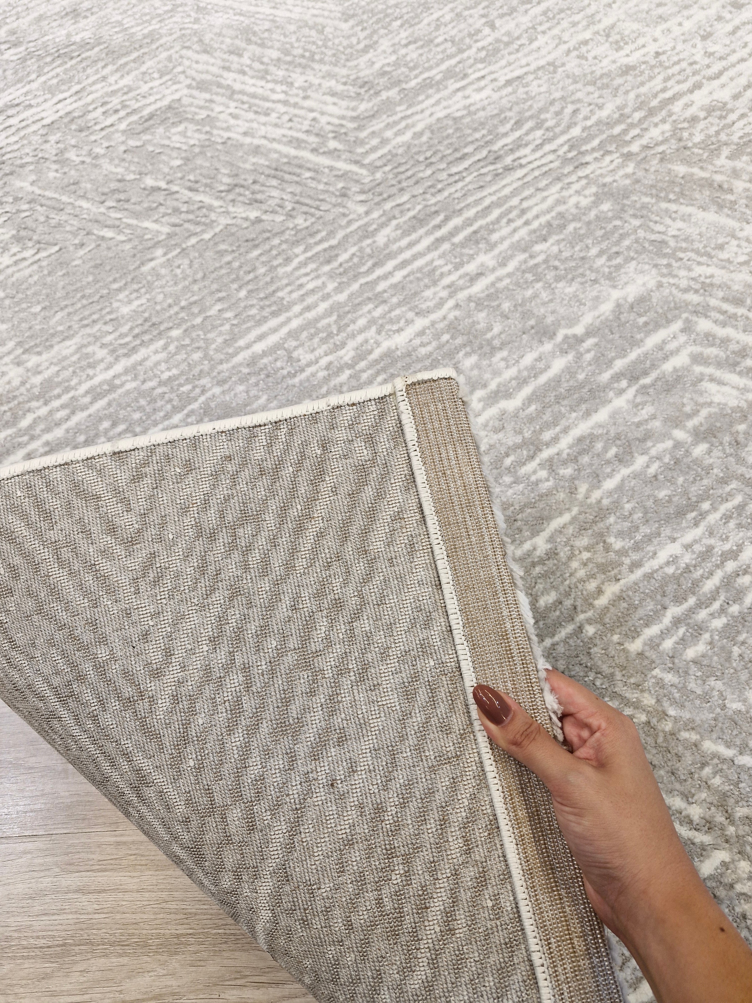Tapete Egípcio Chevron Prata | Importação Egito Lio 29 Prata