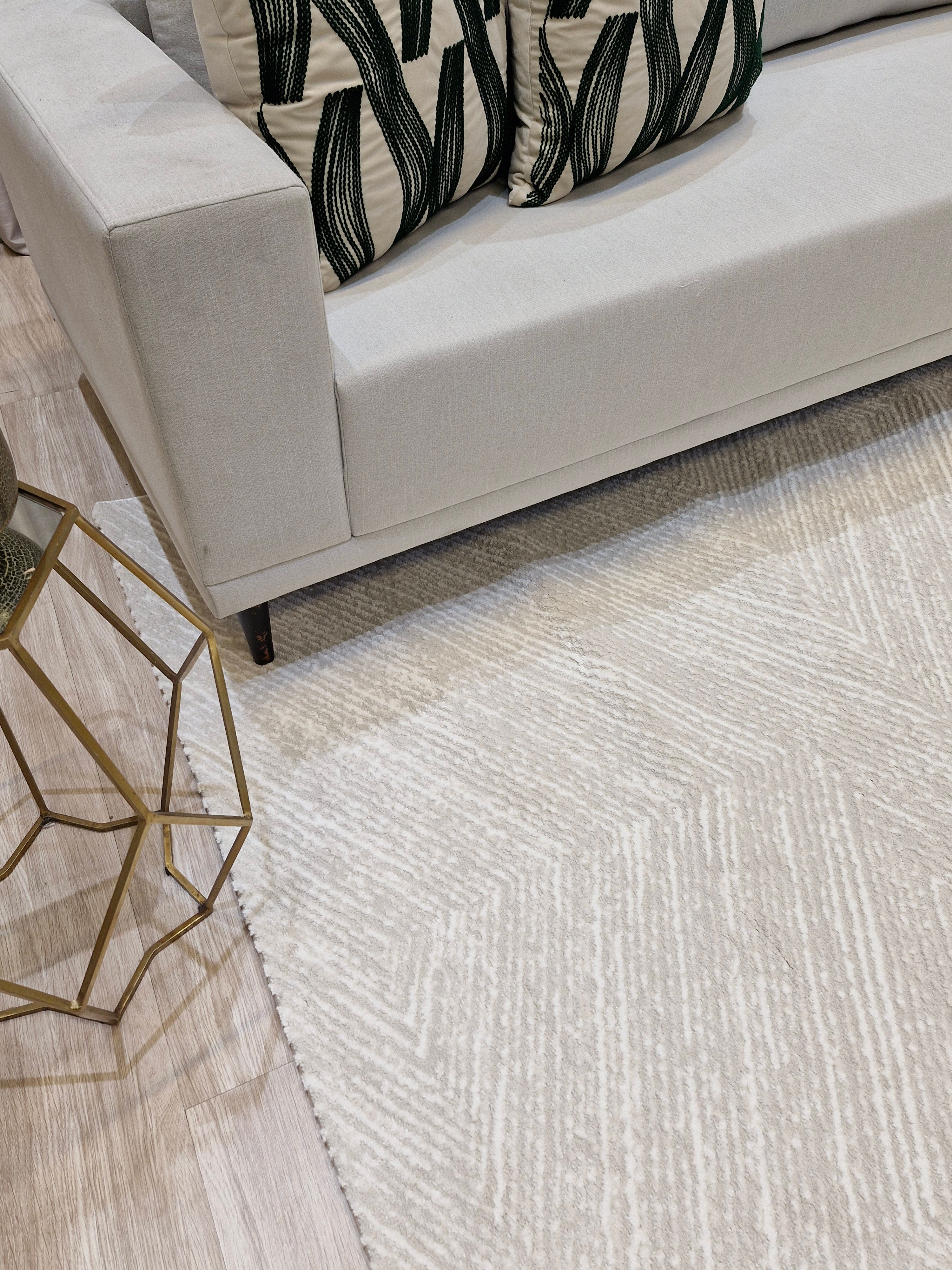 Tapete Egípcio Chevron Bege | Importação Egito Lio29 Bege