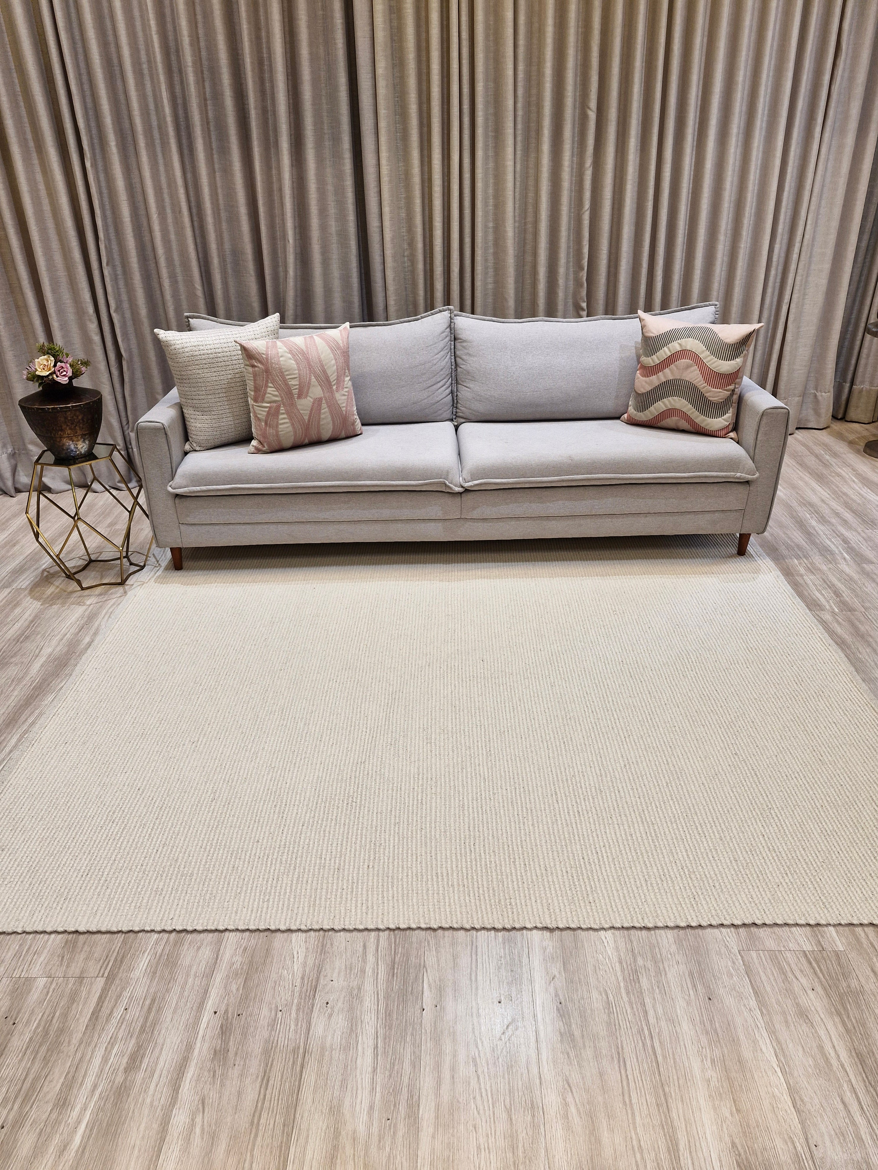 Tapete Indiano Manufaturado Capry Off White | Importação Índia