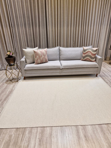 Tapete Indiano Manufaturado Capry Off White | Importação Índia