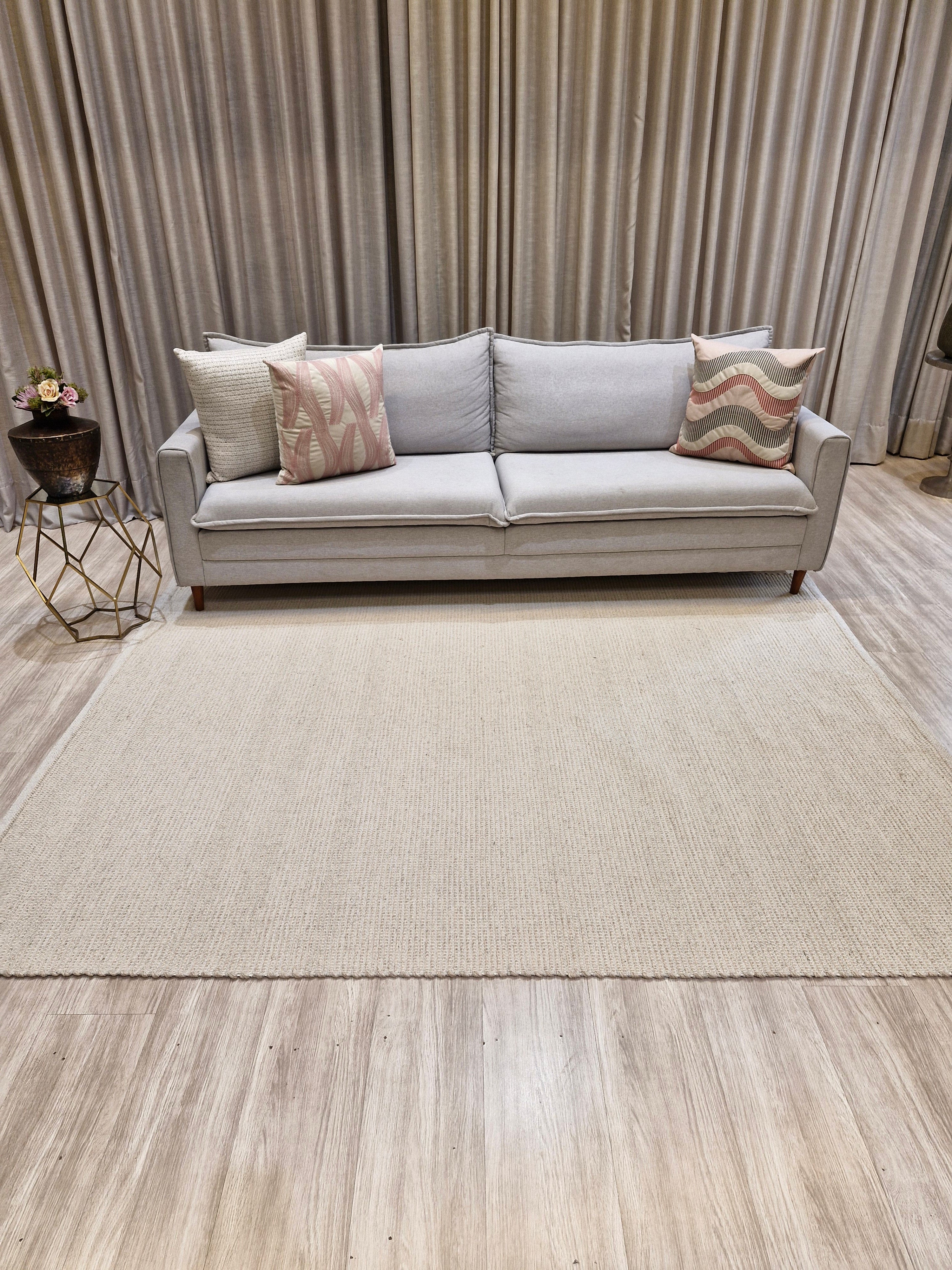 Tapete Indiano Manufaturado Capry Beige | Importação Índia