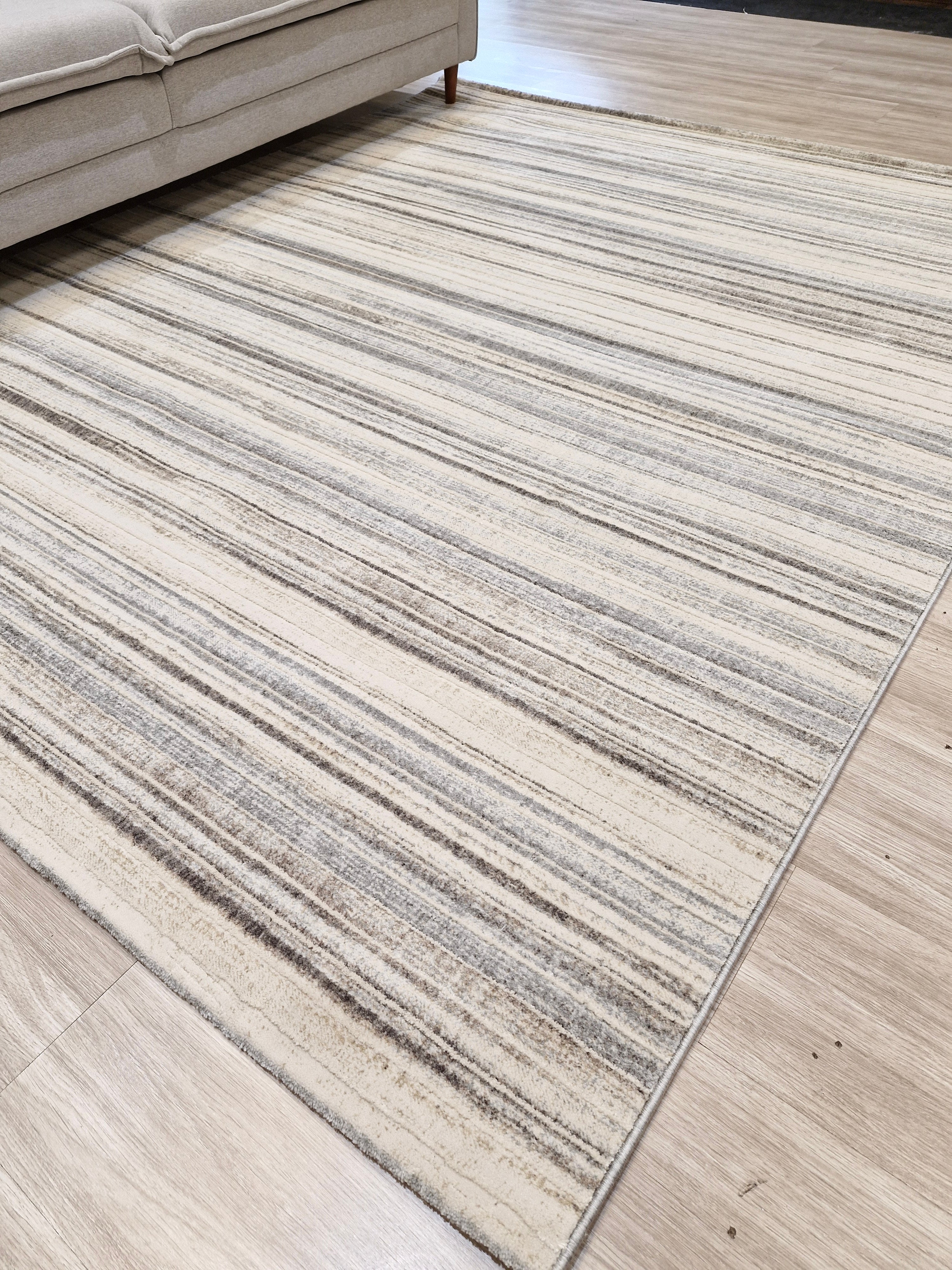 Tapete Egípcio Listrado Bege 007-Q | Importação Egito