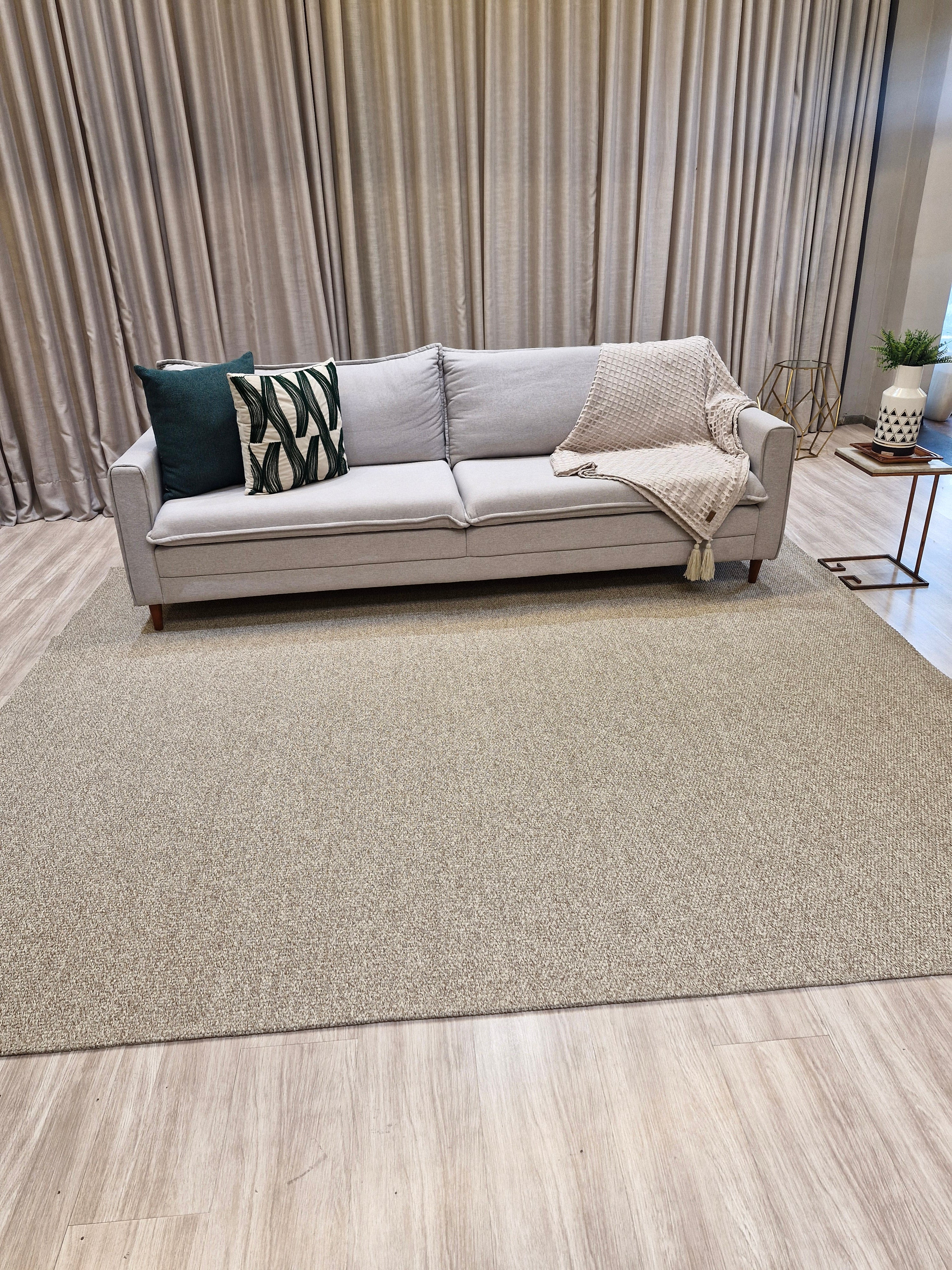Tapete Em Sisal Natural Antiderrapante Cor Natural 02 | Tapete Feito Sob Encomenda