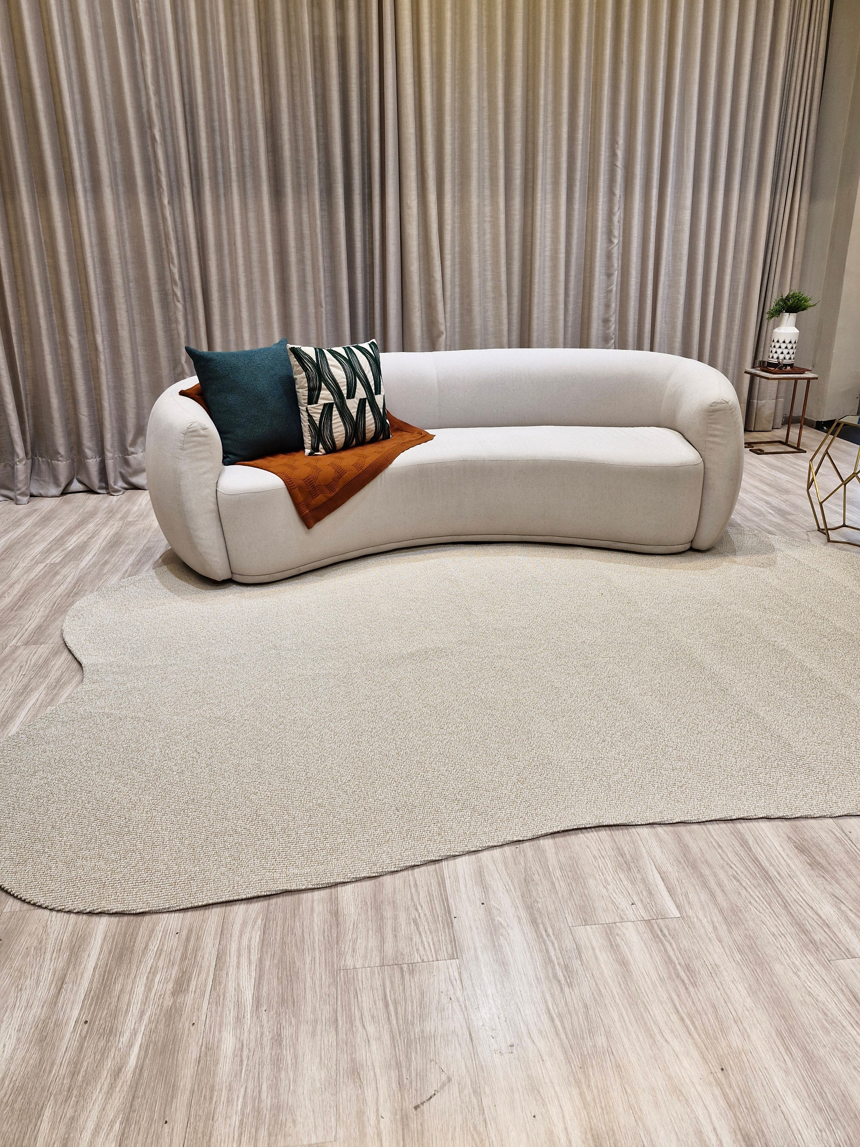 Tapete Formato Orgânico Bege 200x300 | Tapete Orgânico
