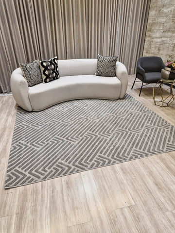 Tapete Turco Geométrico Grey Fri001 | Feito Sob Medida
