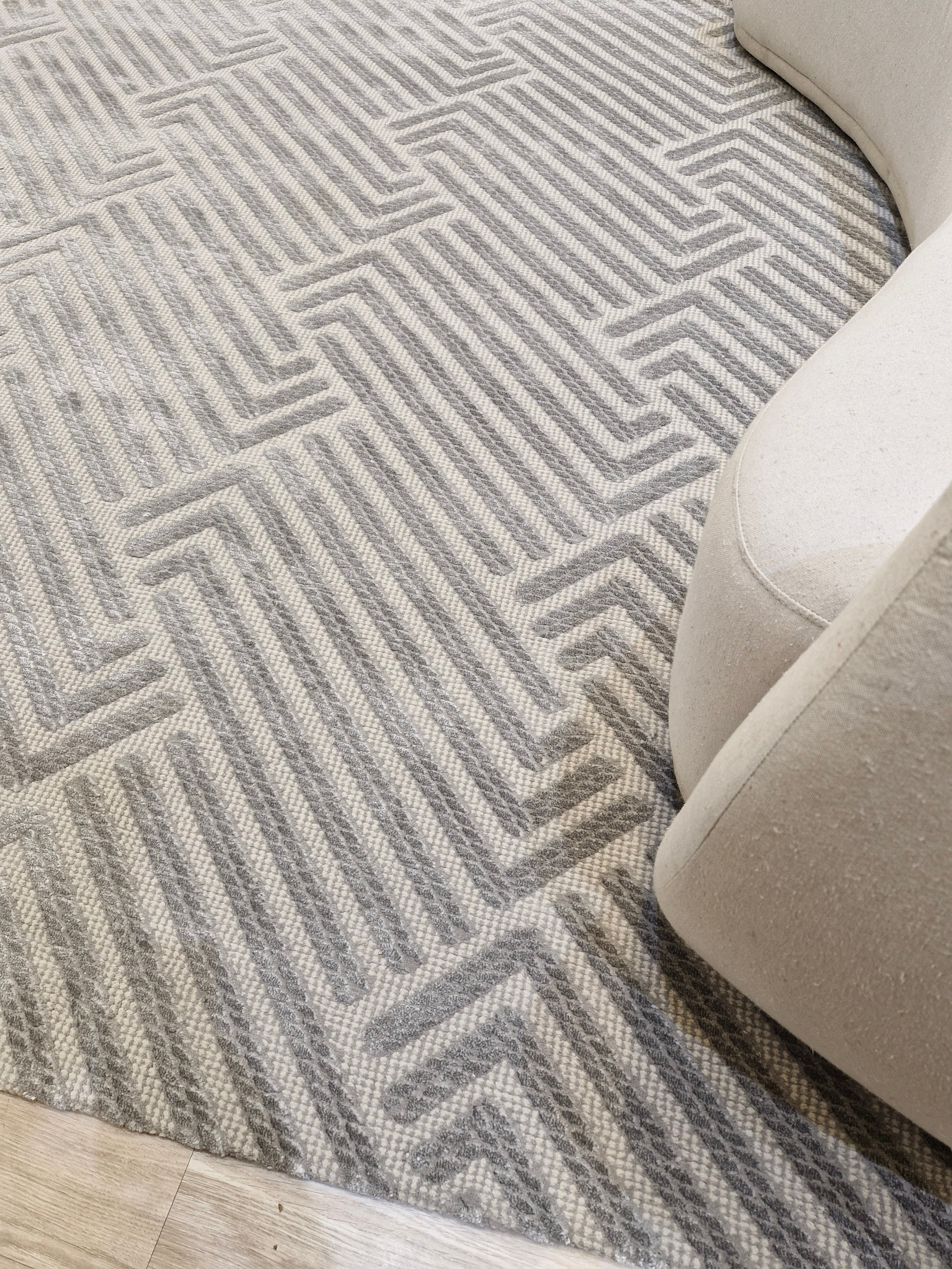 Tapete Turco Geométrico Grey Fri001 | Feito Sob Medida