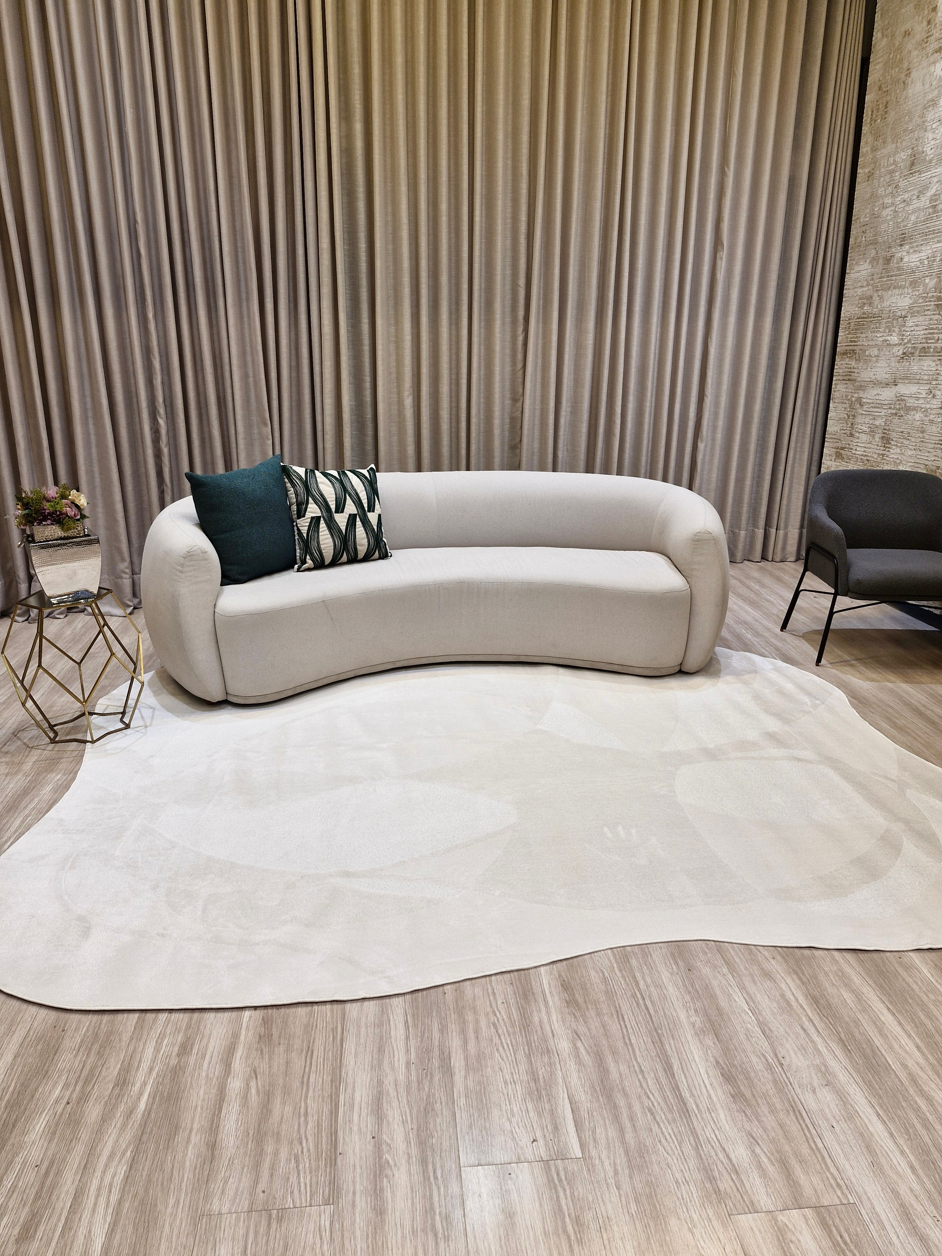 Tapete Orgânico Cream Off White G57C | Importação Turquia Orgânico