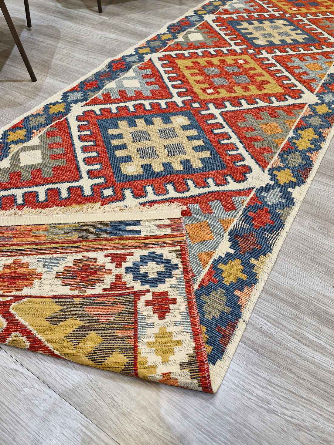 Passadeira Kilim Trama Étnica 080x250 080x300 | Design Geométrico 1007