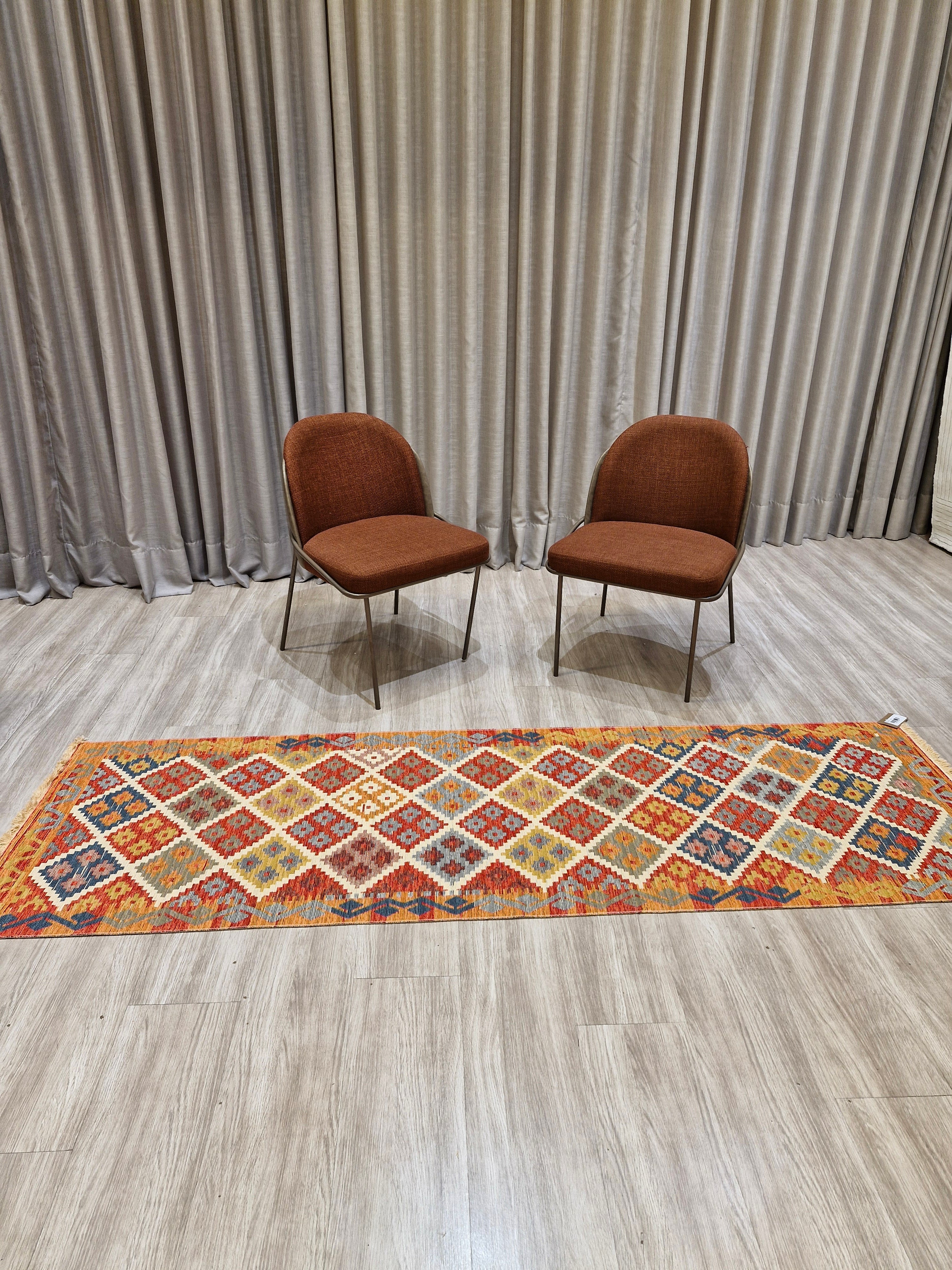 Passadeira Kilim Trama Étnica 080x250 080x300 | Design Geométrico 1003