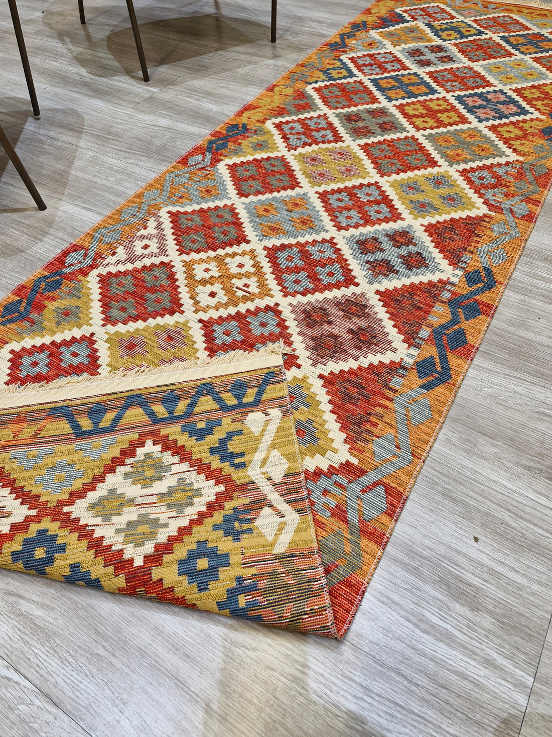 Passadeira Kilim Trama Étnica 080x250 080x300 | Design Geométrico 1003