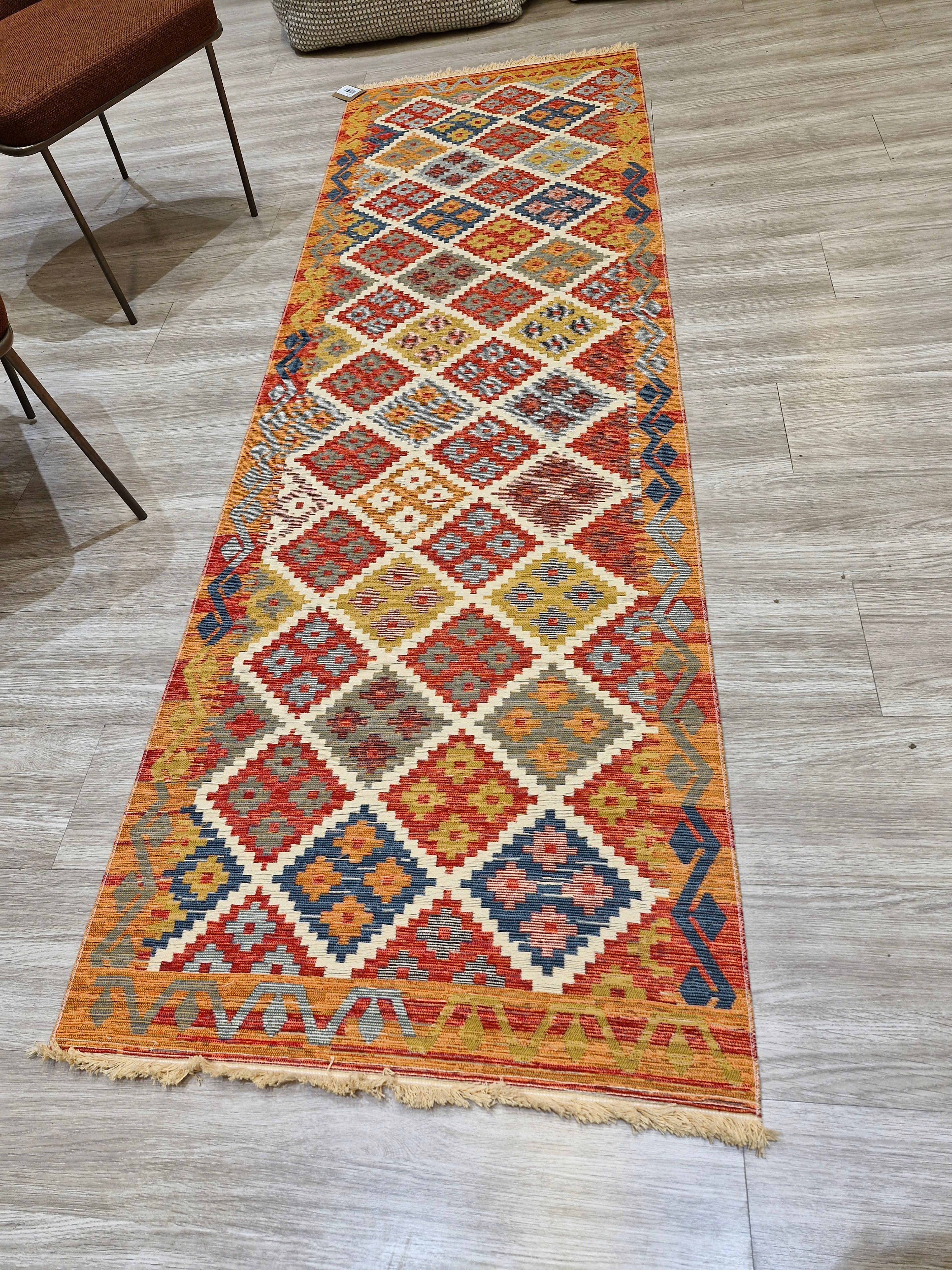 Passadeira Kilim Trama Étnica 080x250 080x300 | Design Geométrico 1003