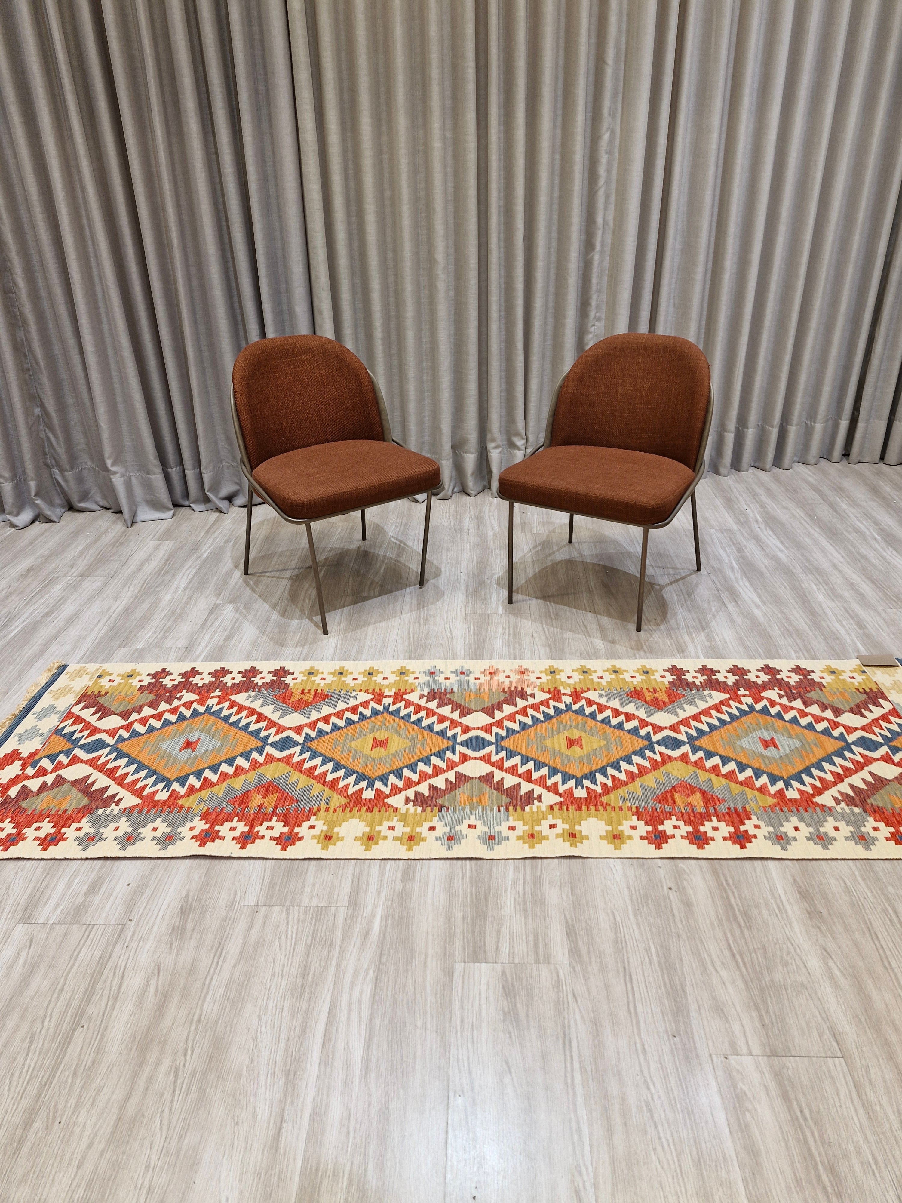 Passadeira Kilim Trama Étnica 080x250 080x300 | Design Geométrico 1002