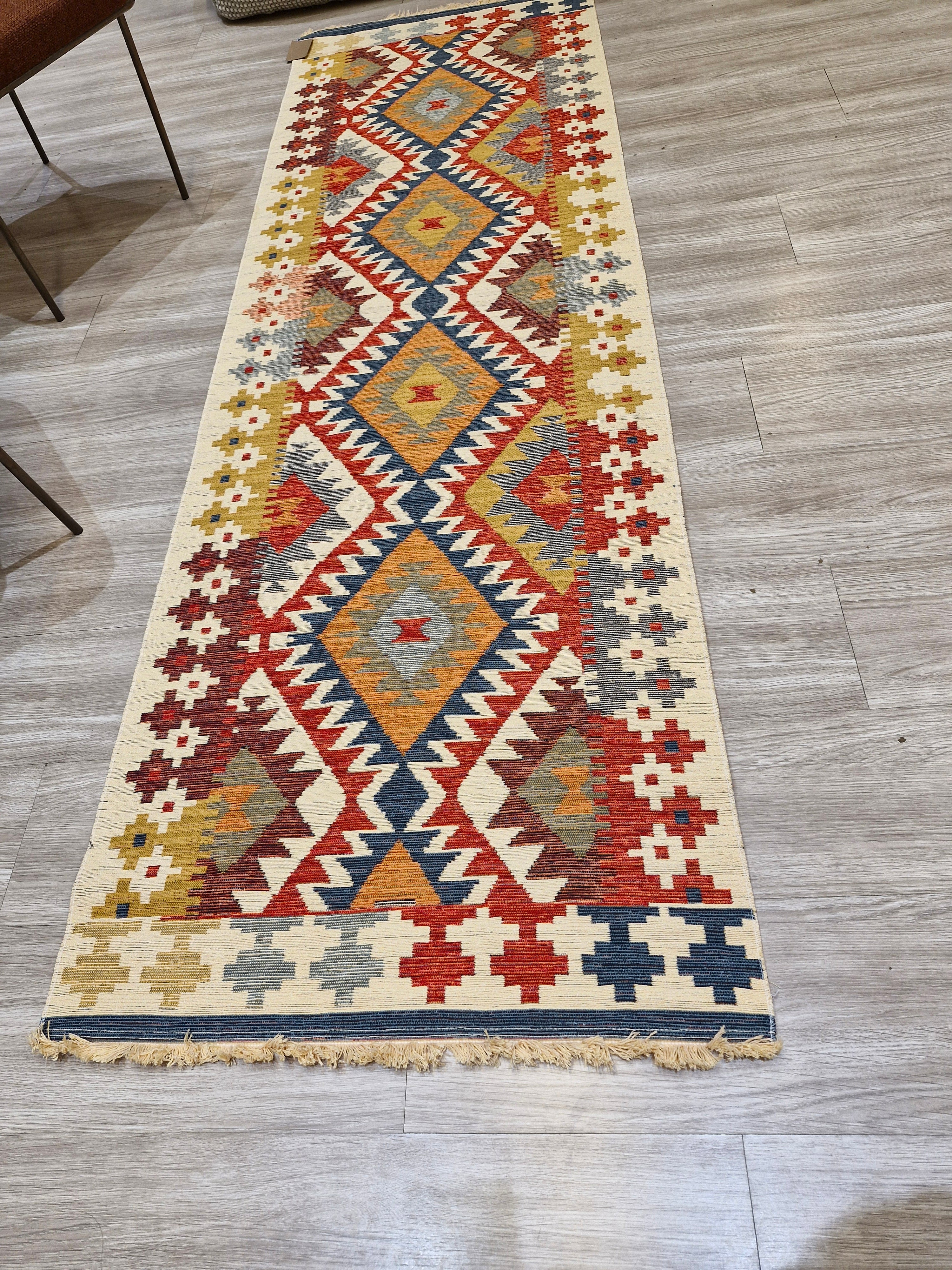 Passadeira Kilim Trama Étnica 080x250 080x300 | Design Geométrico 1002