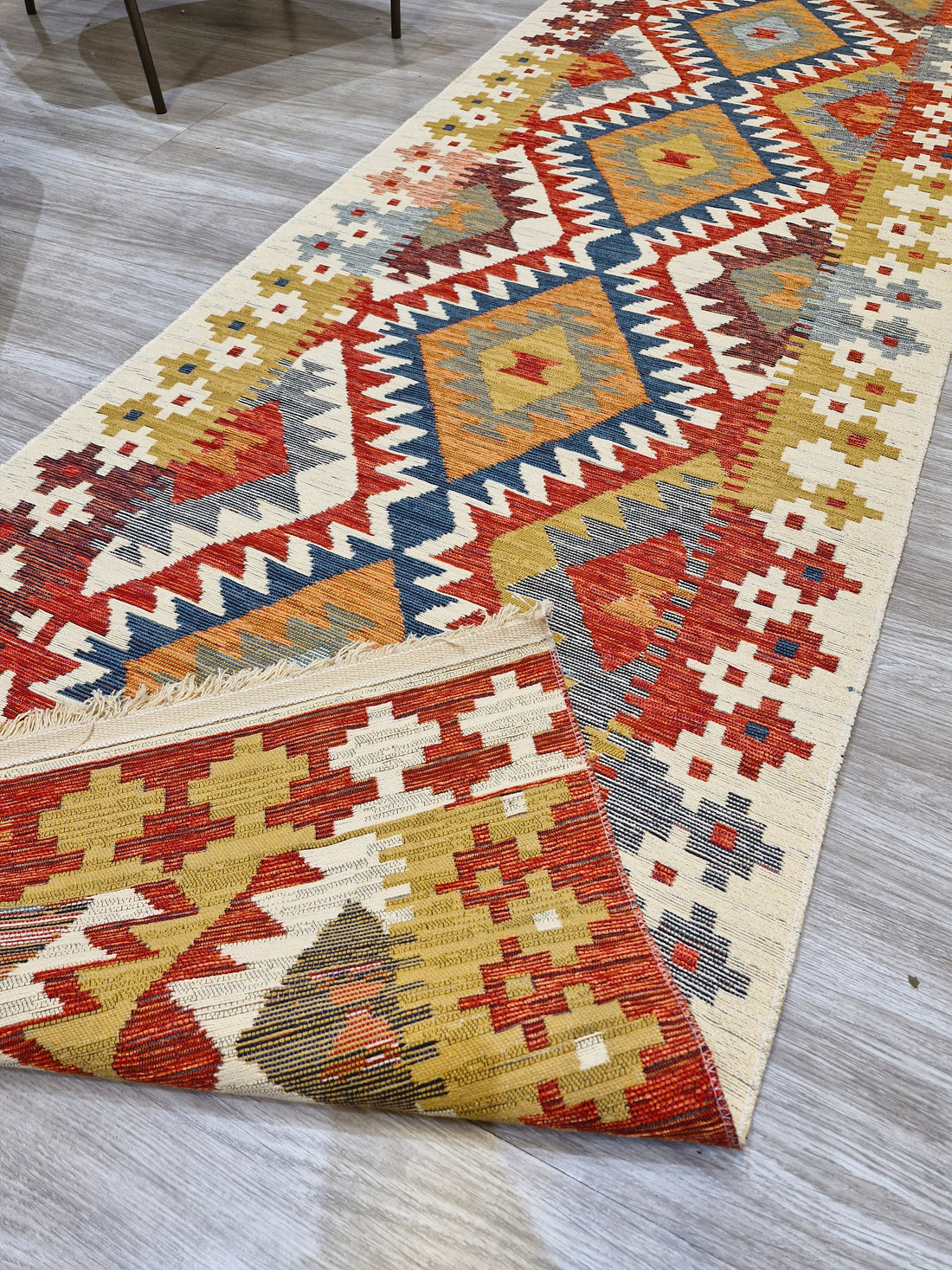 Passadeira Kilim Trama Étnica 080x250 080x300 | Design Geométrico 1002