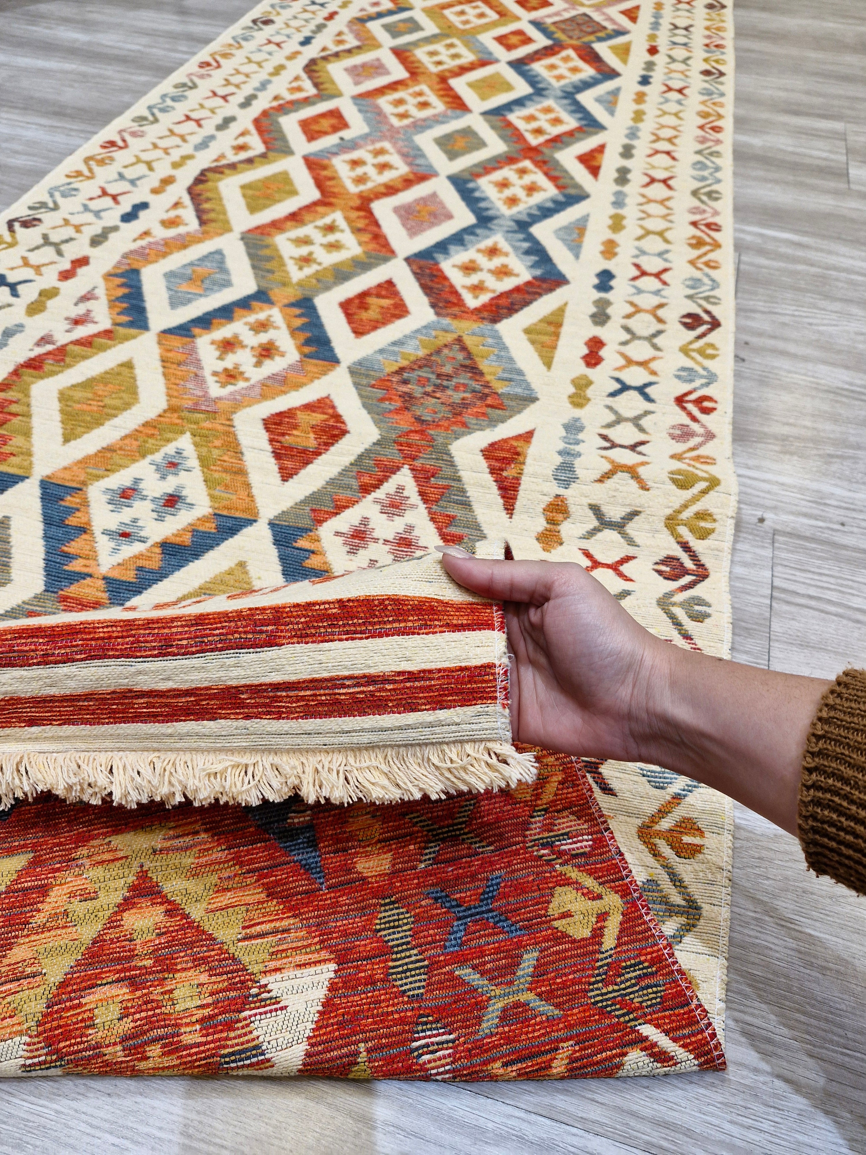 Passadeira Kilim Trama Étnica 080x300 | Design Geométrico 1001