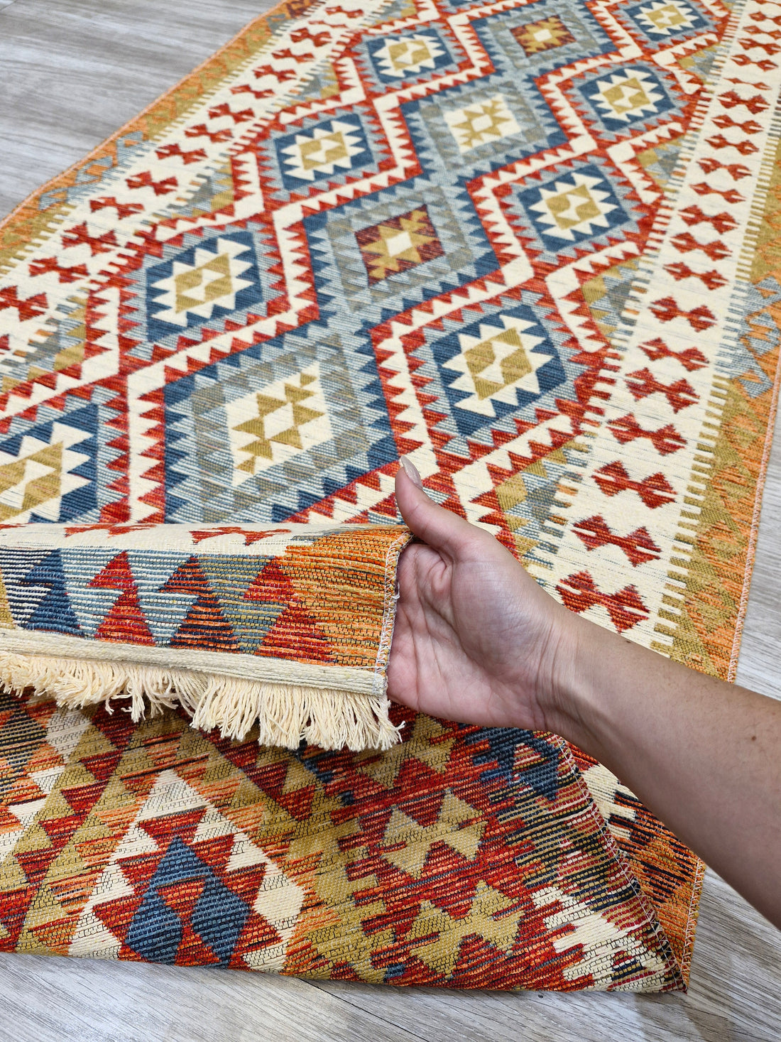 Passadeira Kilim Trama Étnica 080x250  | Design Geométrico 1008