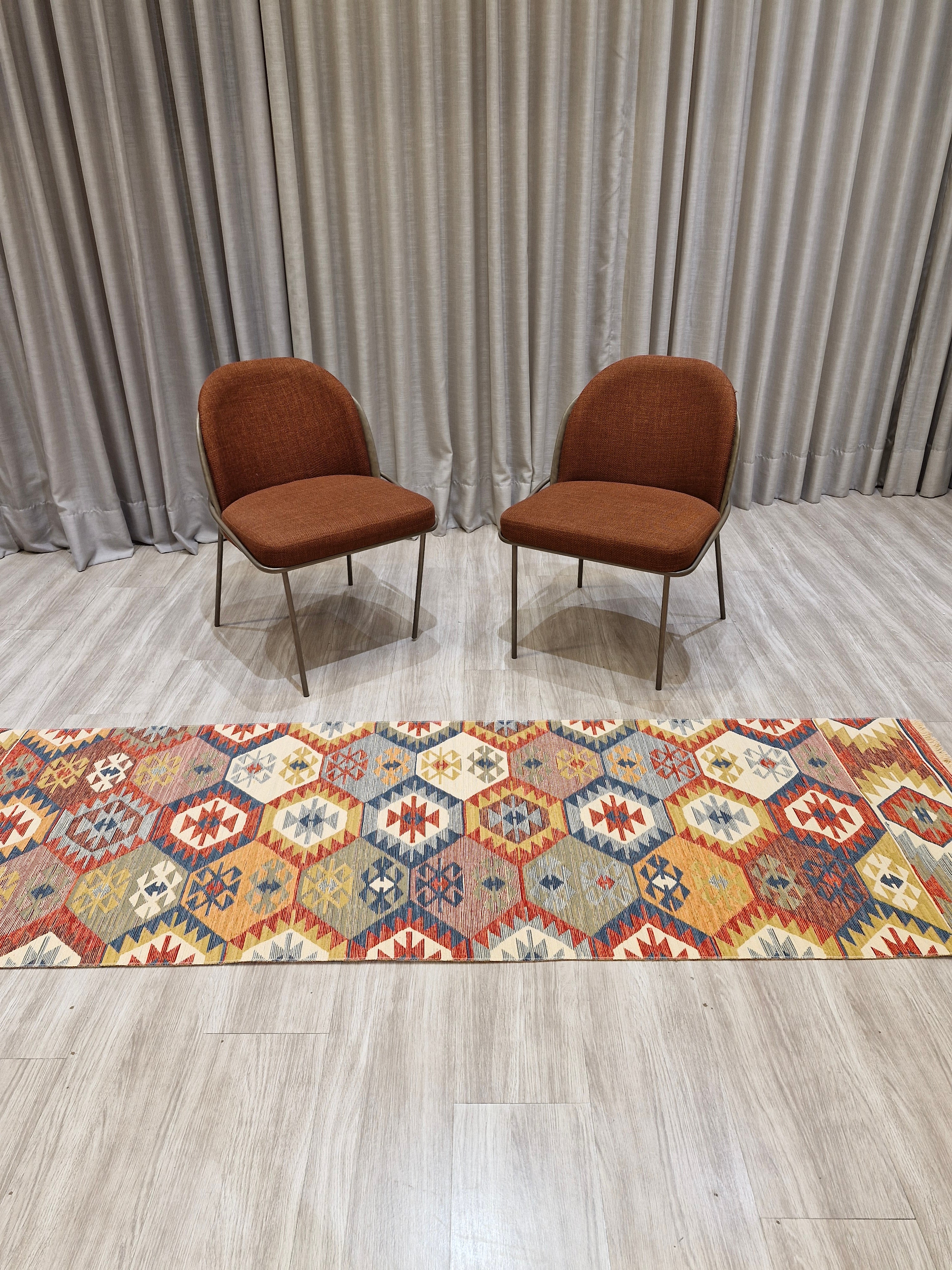 Passadeira Kilim Trama Étnica 080x250 080x300 | Design Geométrico 1004